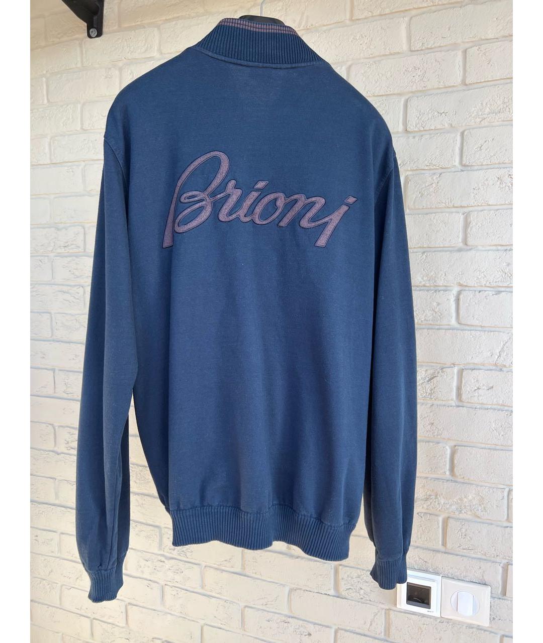 BRIONI Синяя хлопковая куртка, фото 2