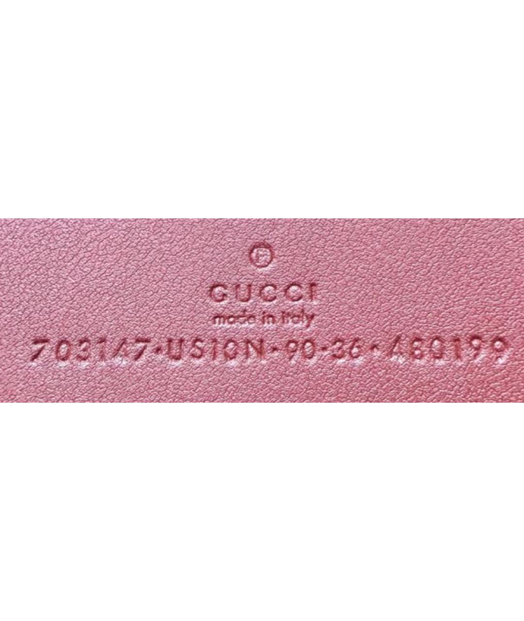 GUCCI Бордовый кожаный ремень, фото 3