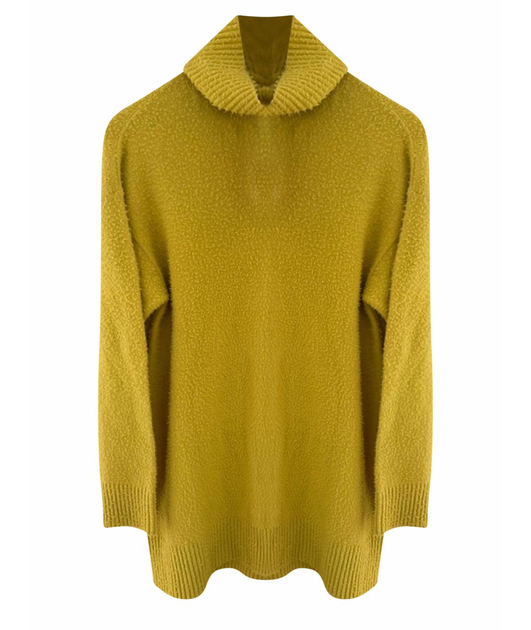 SPORTMAX Желтое шерстяное повседневное платье, фото 1