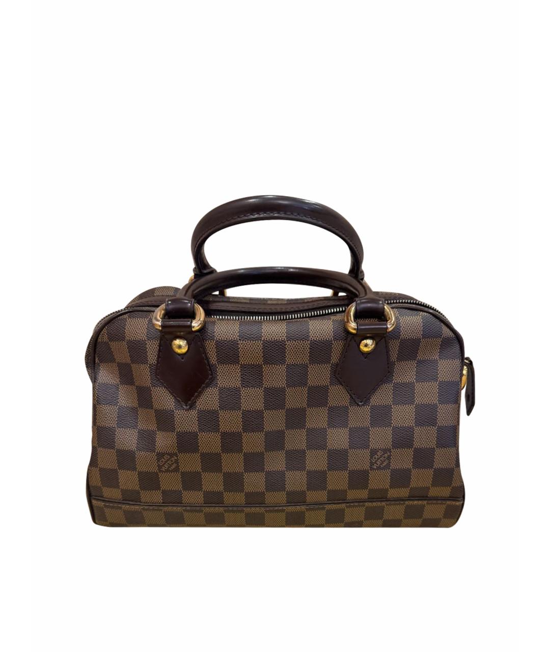 LOUIS VUITTON Коричневая кожаная сумка с короткими ручками, фото 1