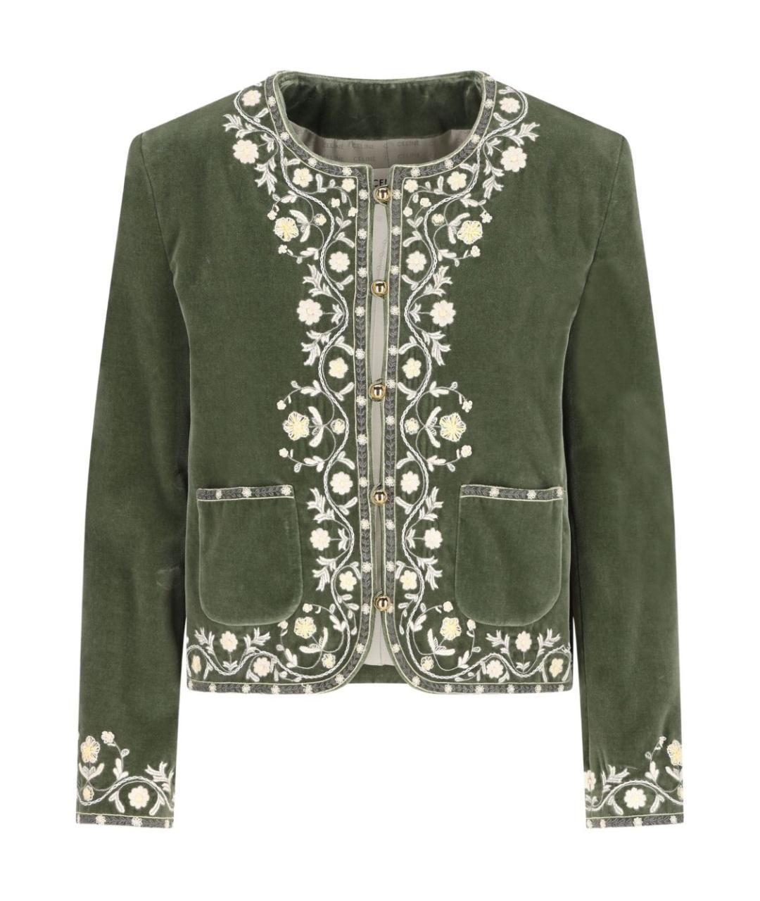 CELINE Зеленый жакет/пиджак, фото 1