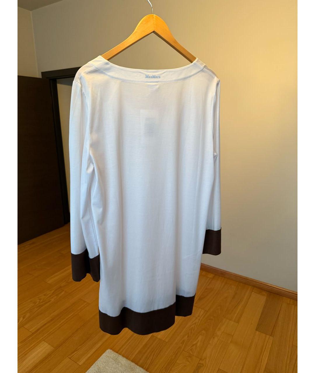 MAX MARA Белая хлопковая туника, фото 3