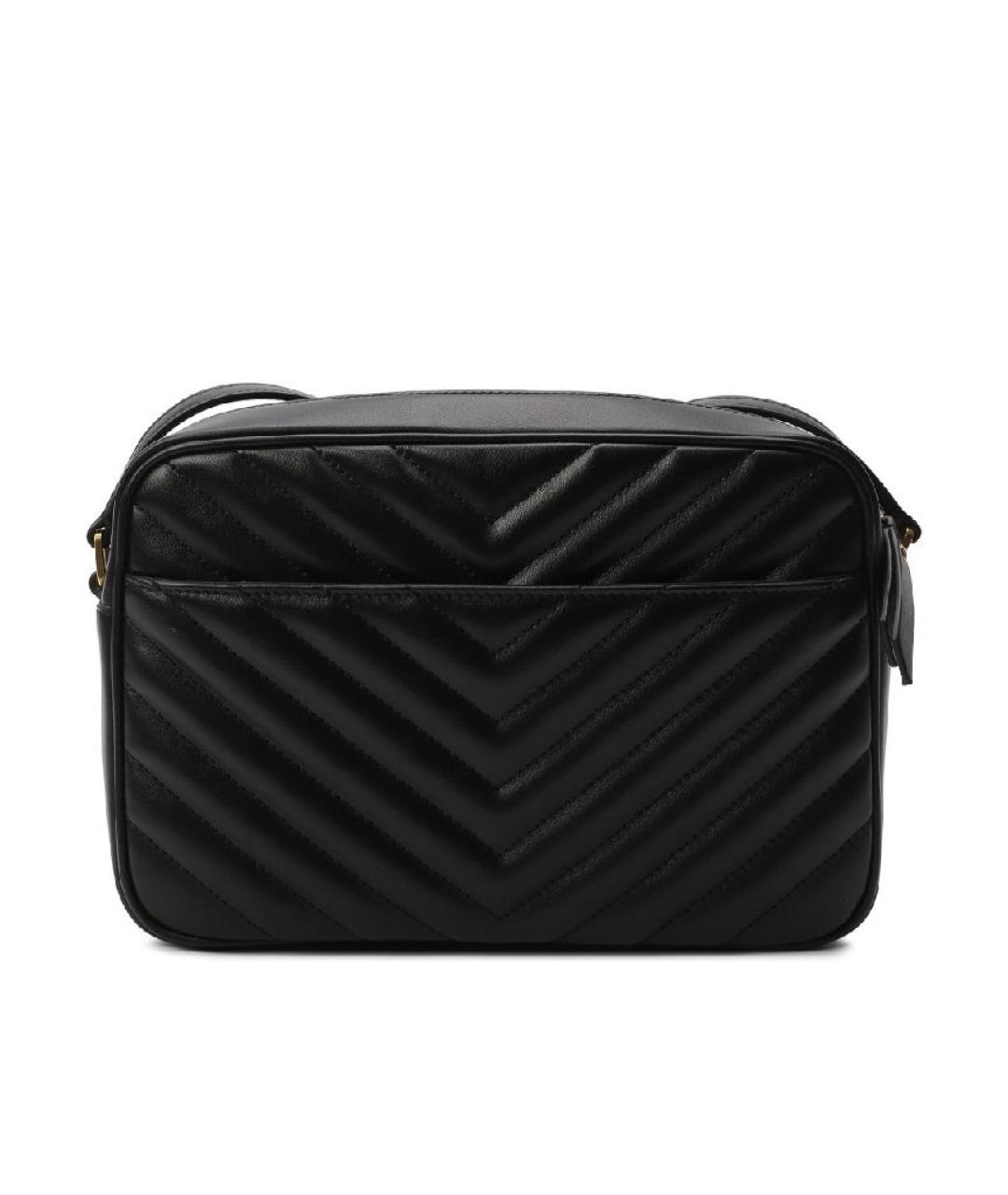 SAINT LAURENT Черная кожаная сумка через плечо, фото 3