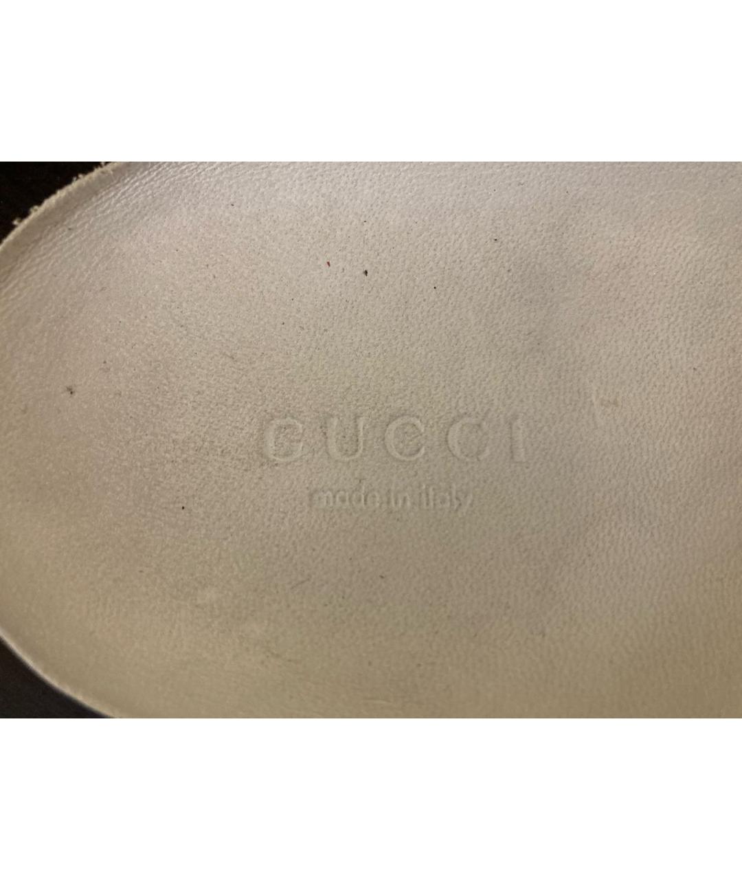 GUCCI Белые кожаные кроссовки, фото 8