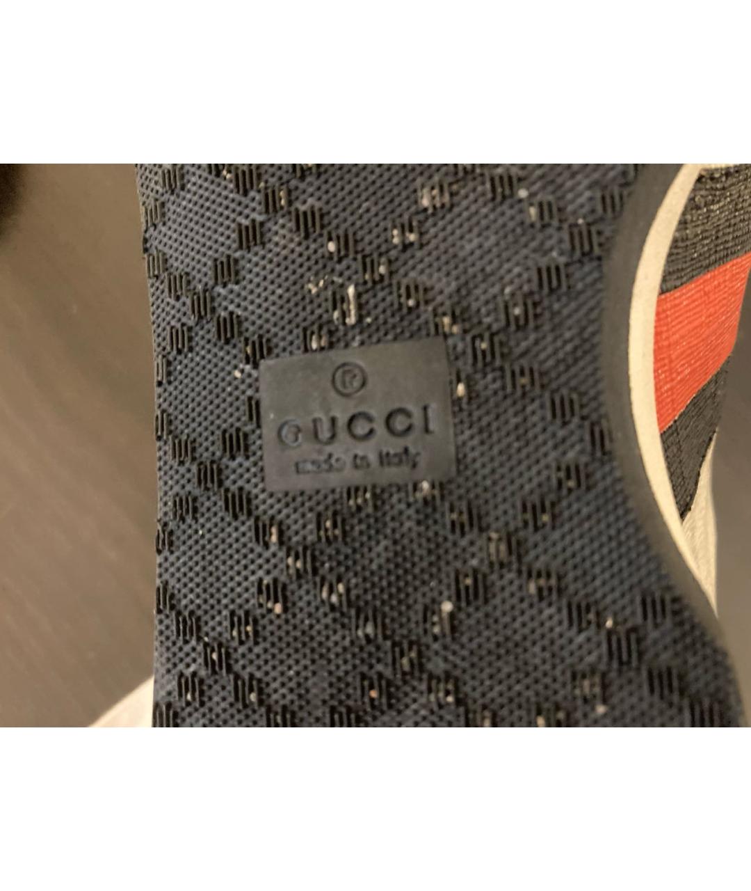 GUCCI Белые кожаные кроссовки, фото 6