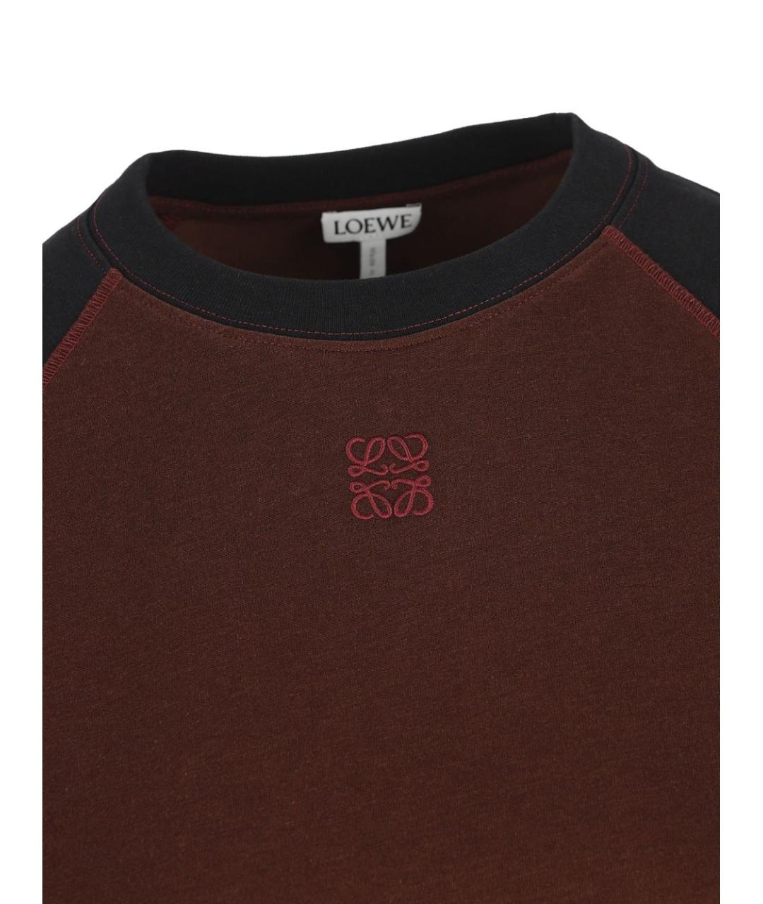 LOEWE Коричневая футболка, фото 2