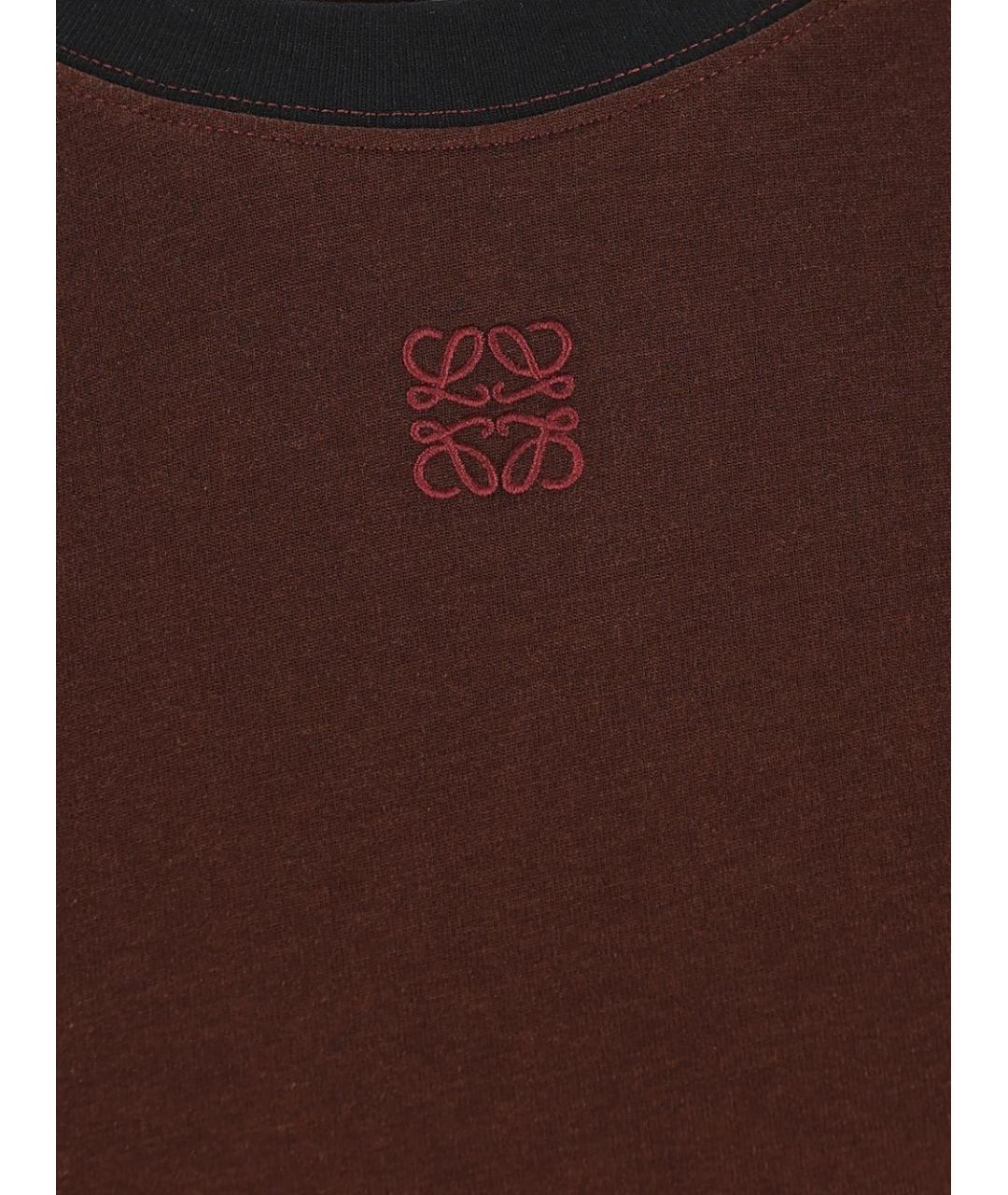 LOEWE Коричневая футболка, фото 4