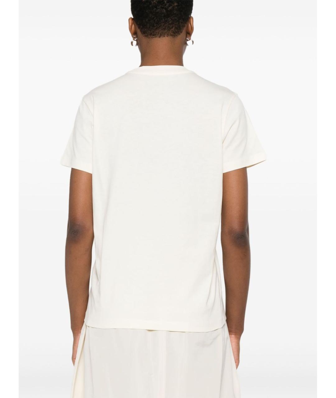 MONCLER Бежевая хлопковая футболка, фото 2