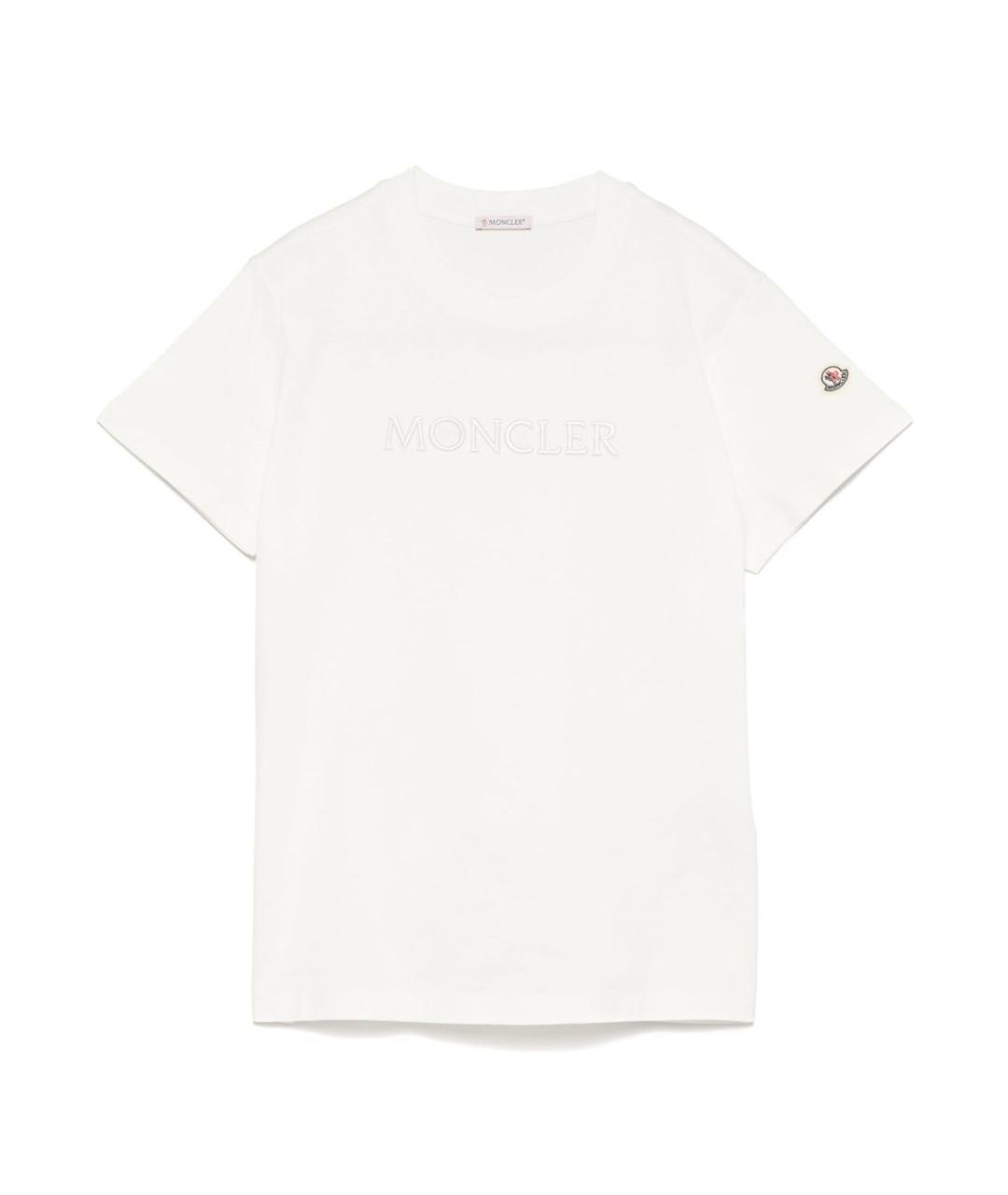 MONCLER Бежевая хлопковая футболка, фото 1