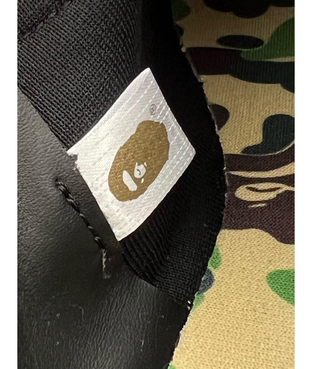 BAPE Черные кожаные низкие кроссовки / кеды, фото 6