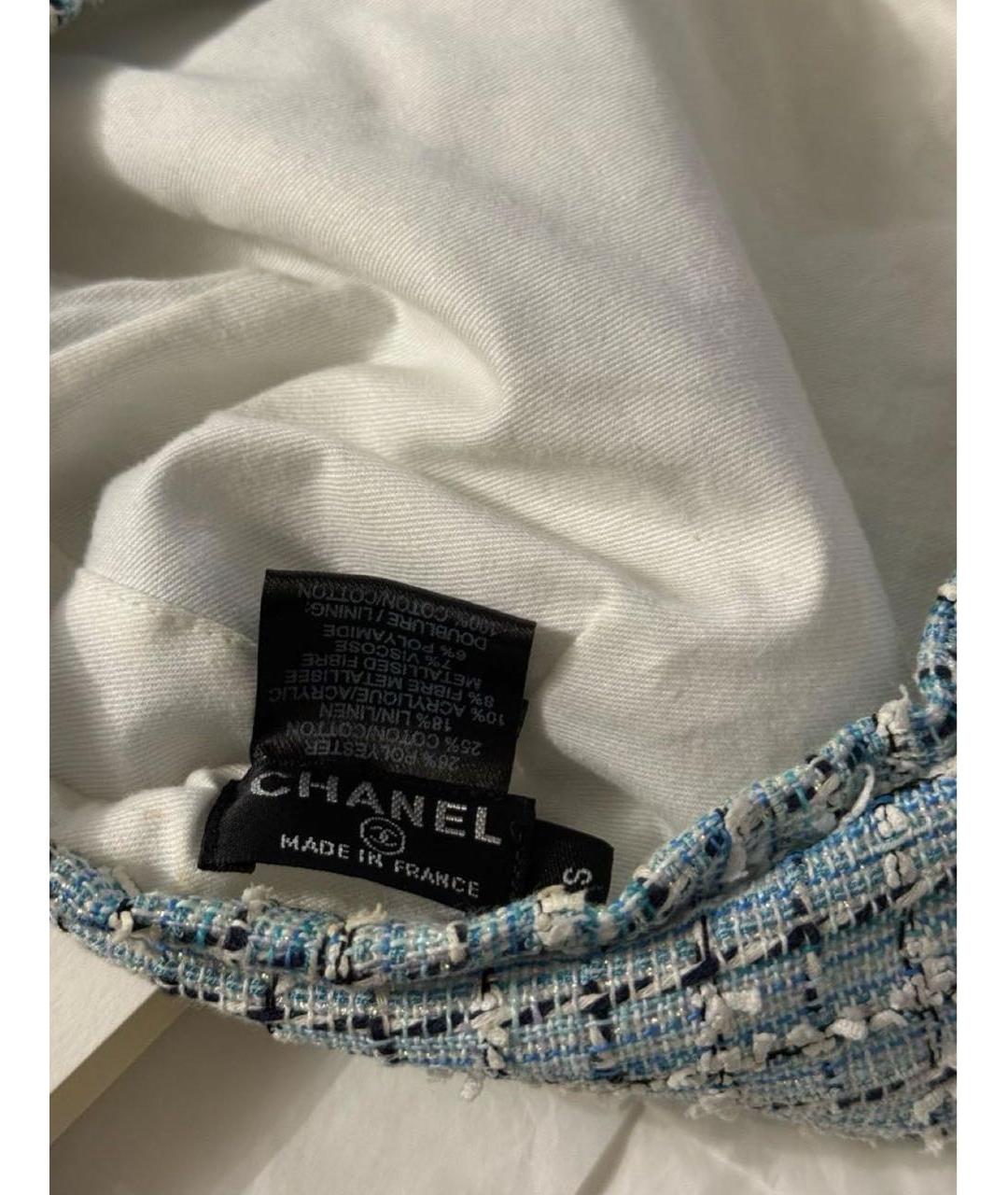 CHANEL Голубая хлопковая кепка, фото 4