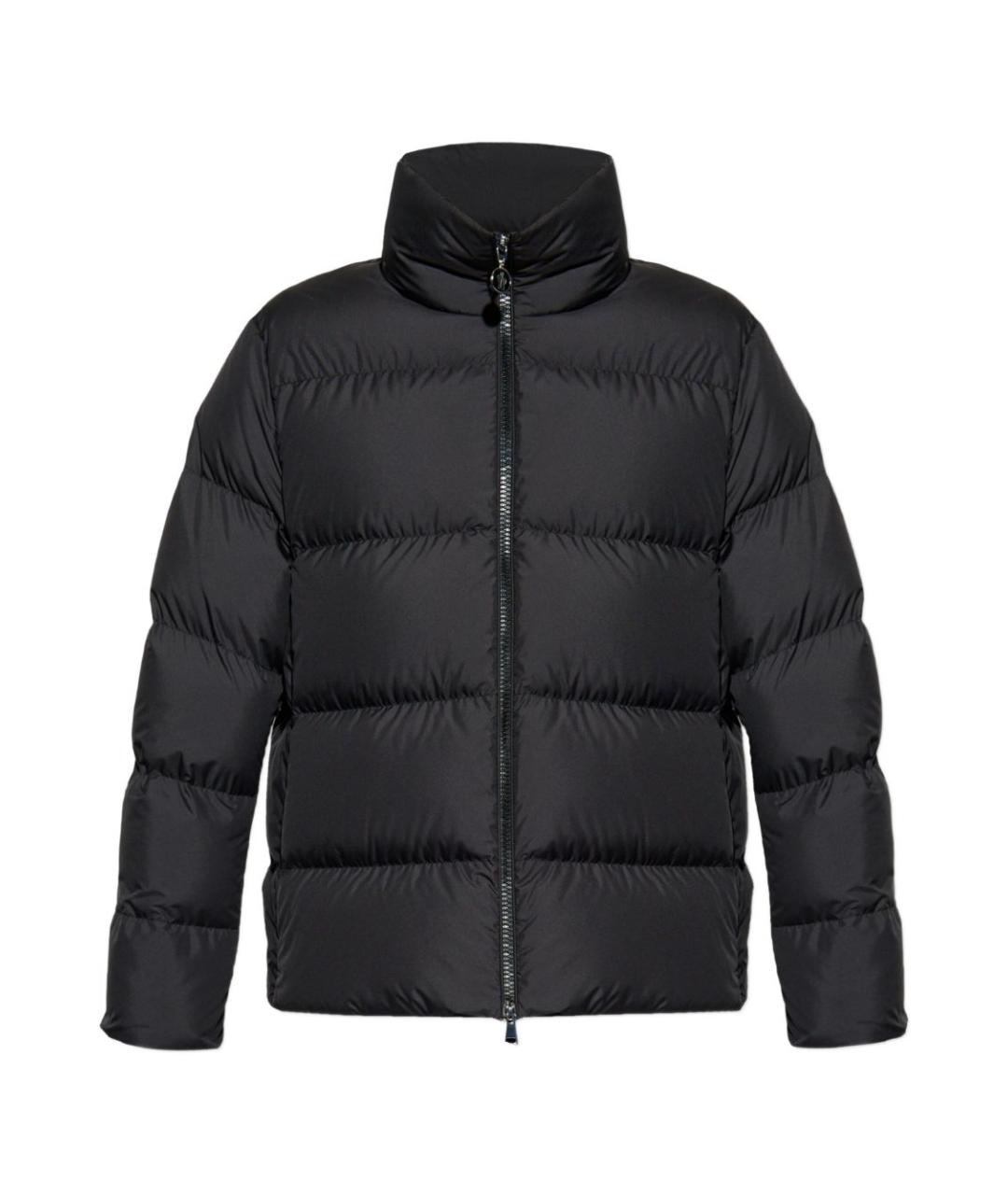 MONCLER Черное полиэстеровое пальто, фото 1