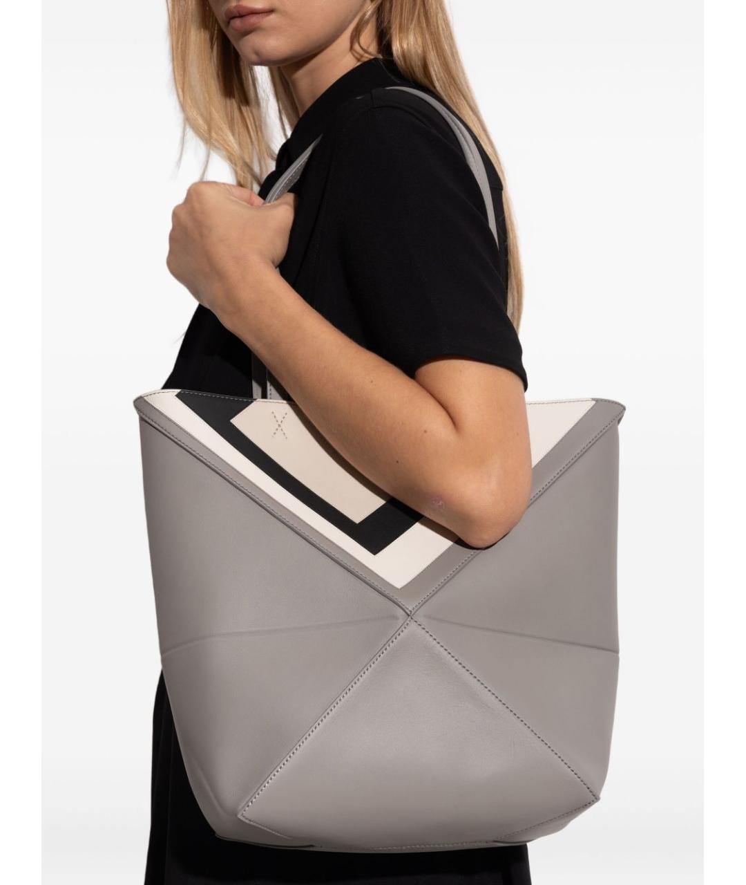 LOEWE Серая сумка тоут, фото 3