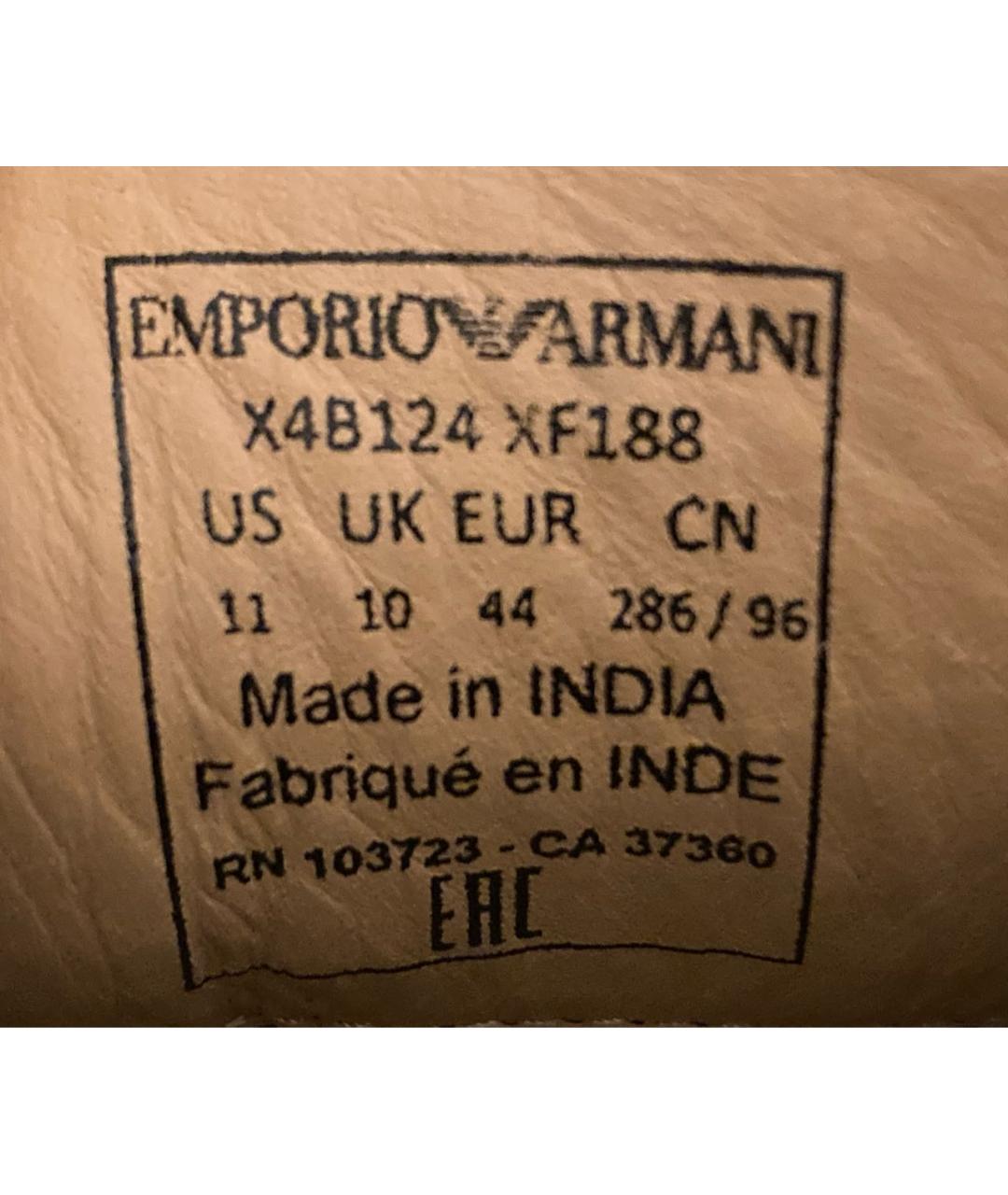 EMPORIO ARMANI Темно-синие замшевые мокасины, фото 8