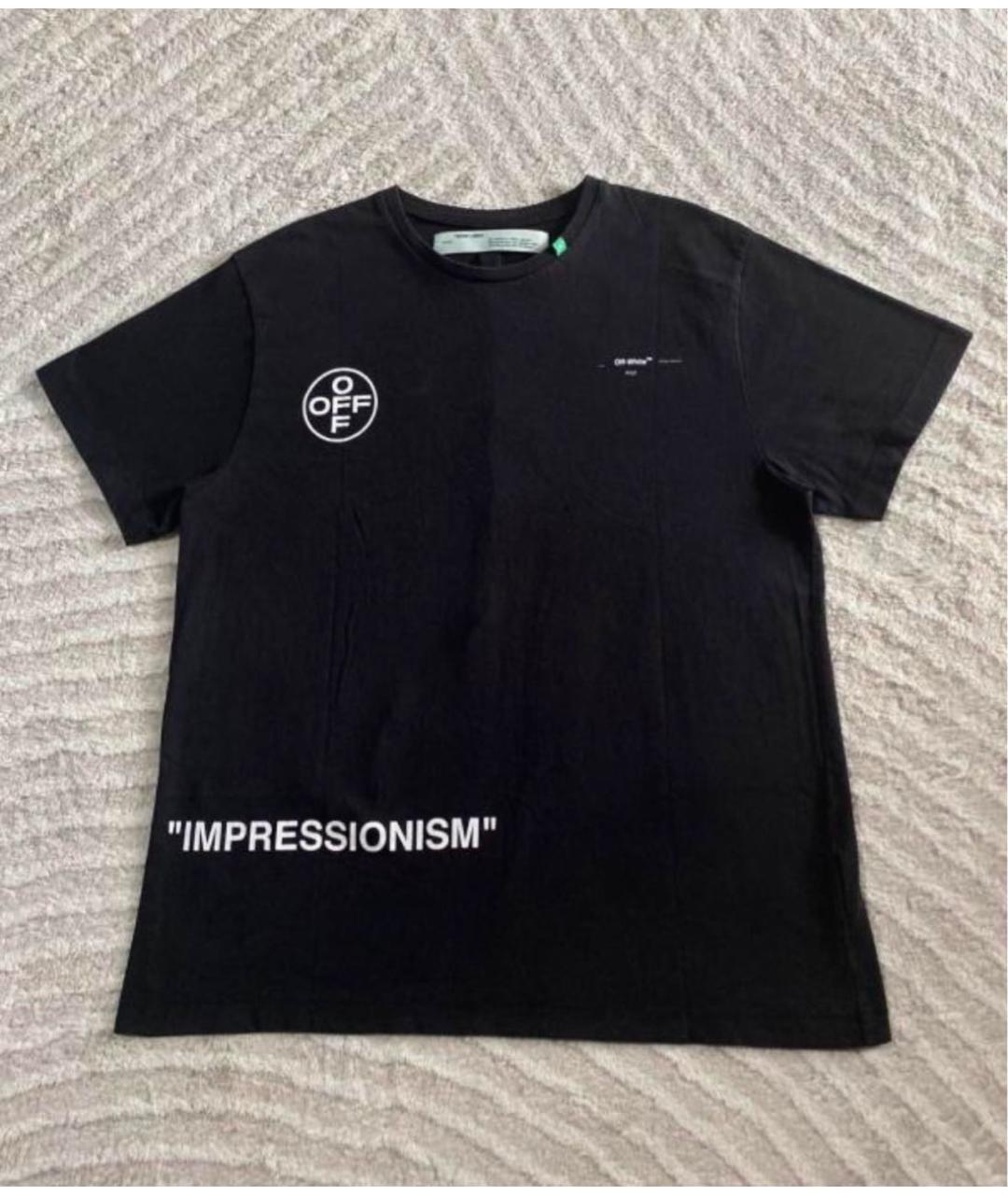 OFF-WHITE Черная хлопковая футболка, фото 2