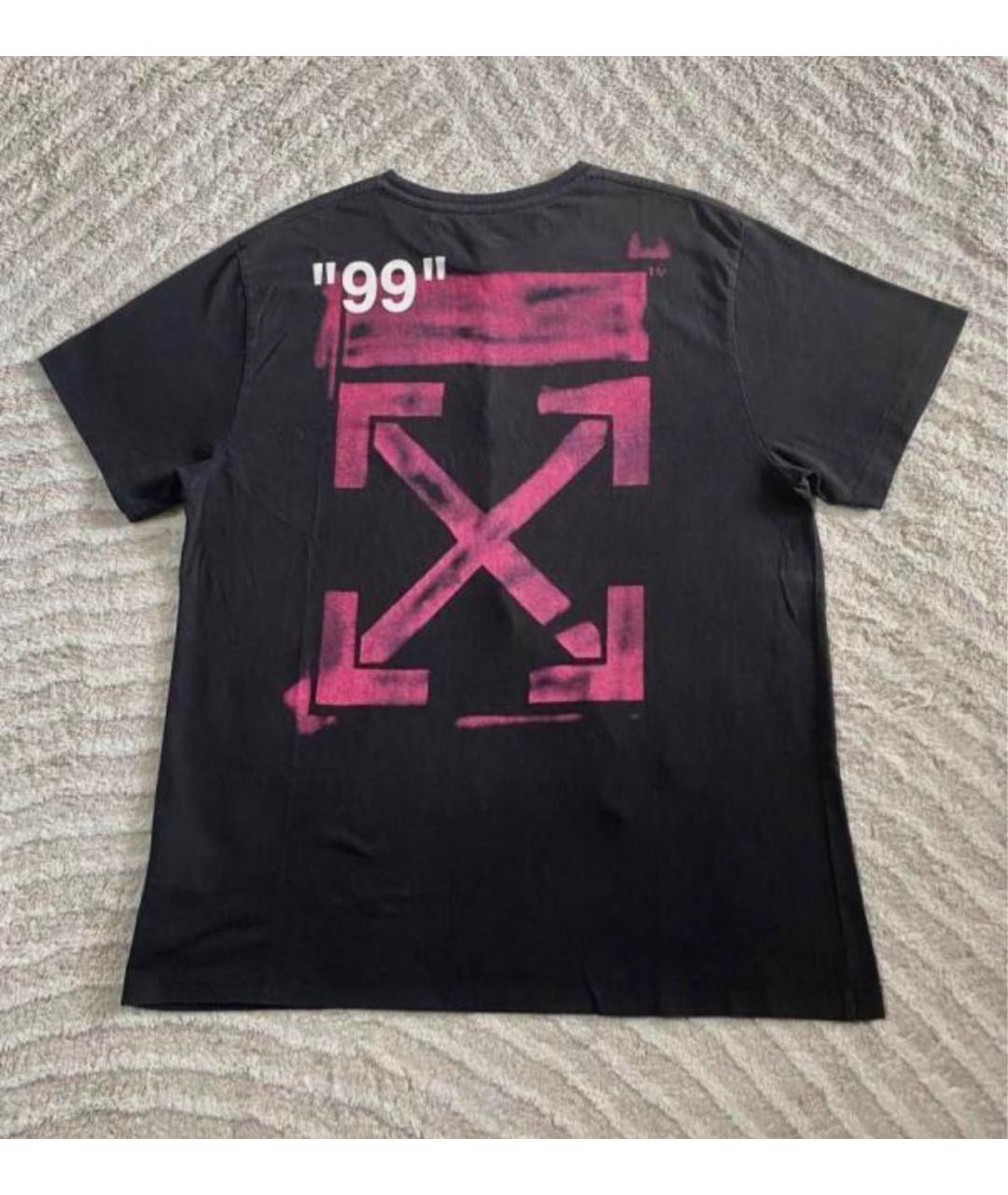OFF-WHITE Черная хлопковая футболка, фото 3