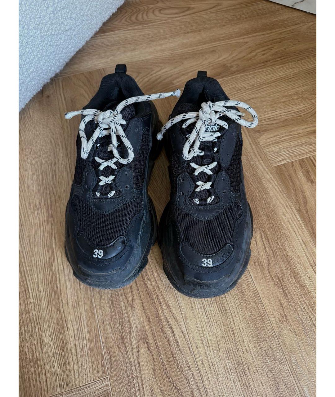 BALENCIAGA Черные текстильные кроссовки, фото 3