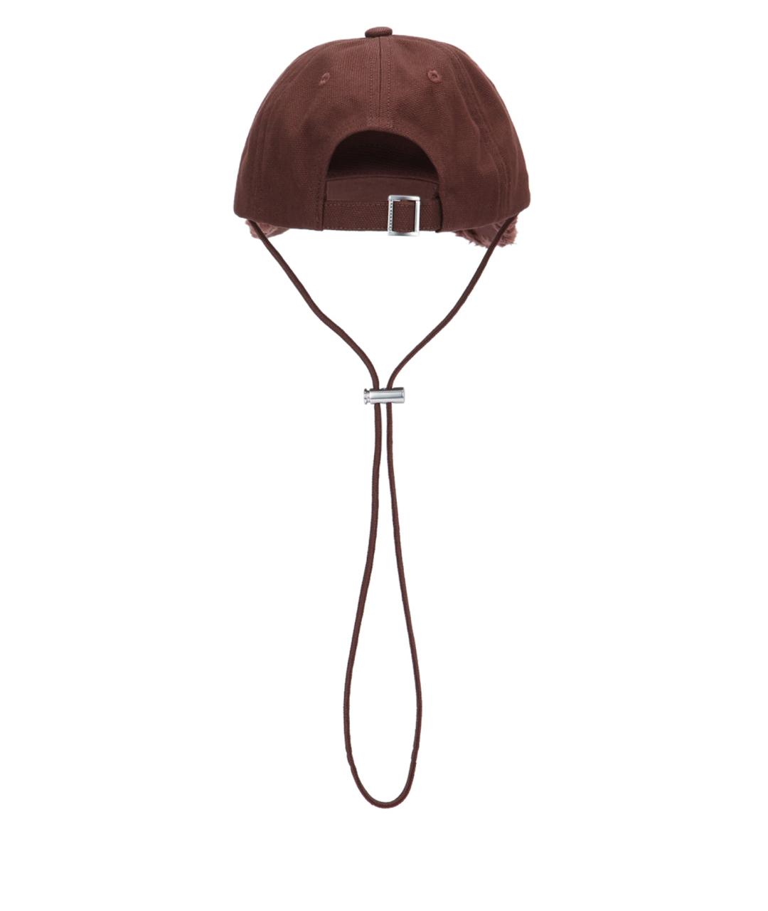 JACQUEMUS Коричневая хлопковая кепка, фото 3