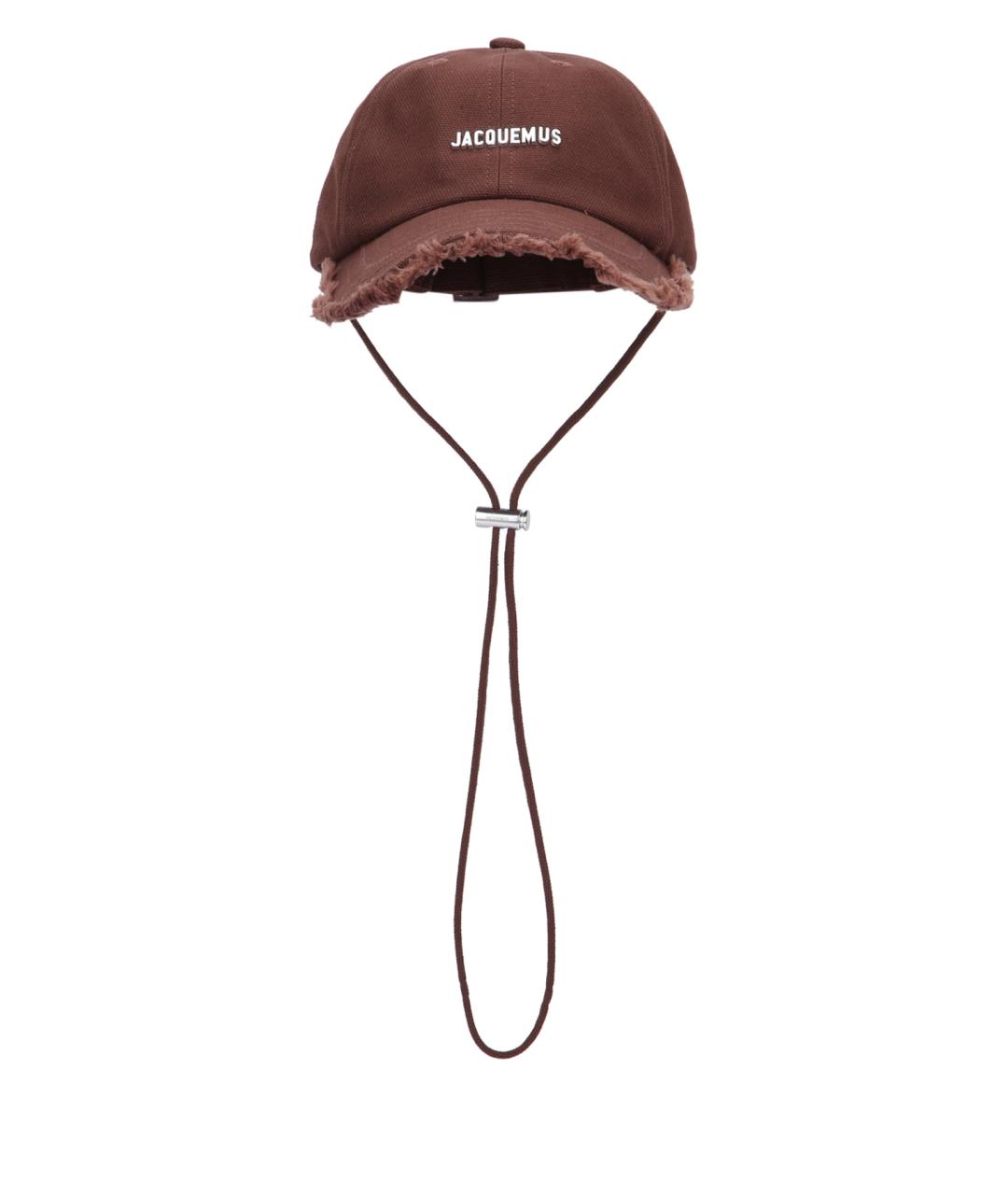 JACQUEMUS Коричневая хлопковая кепка, фото 1
