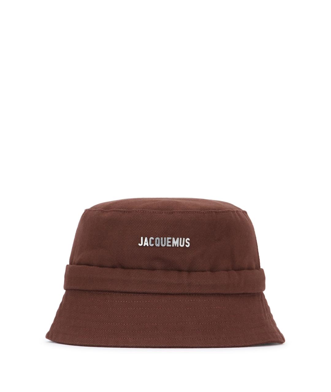 JACQUEMUS Коричневая хлопковая панама, фото 1