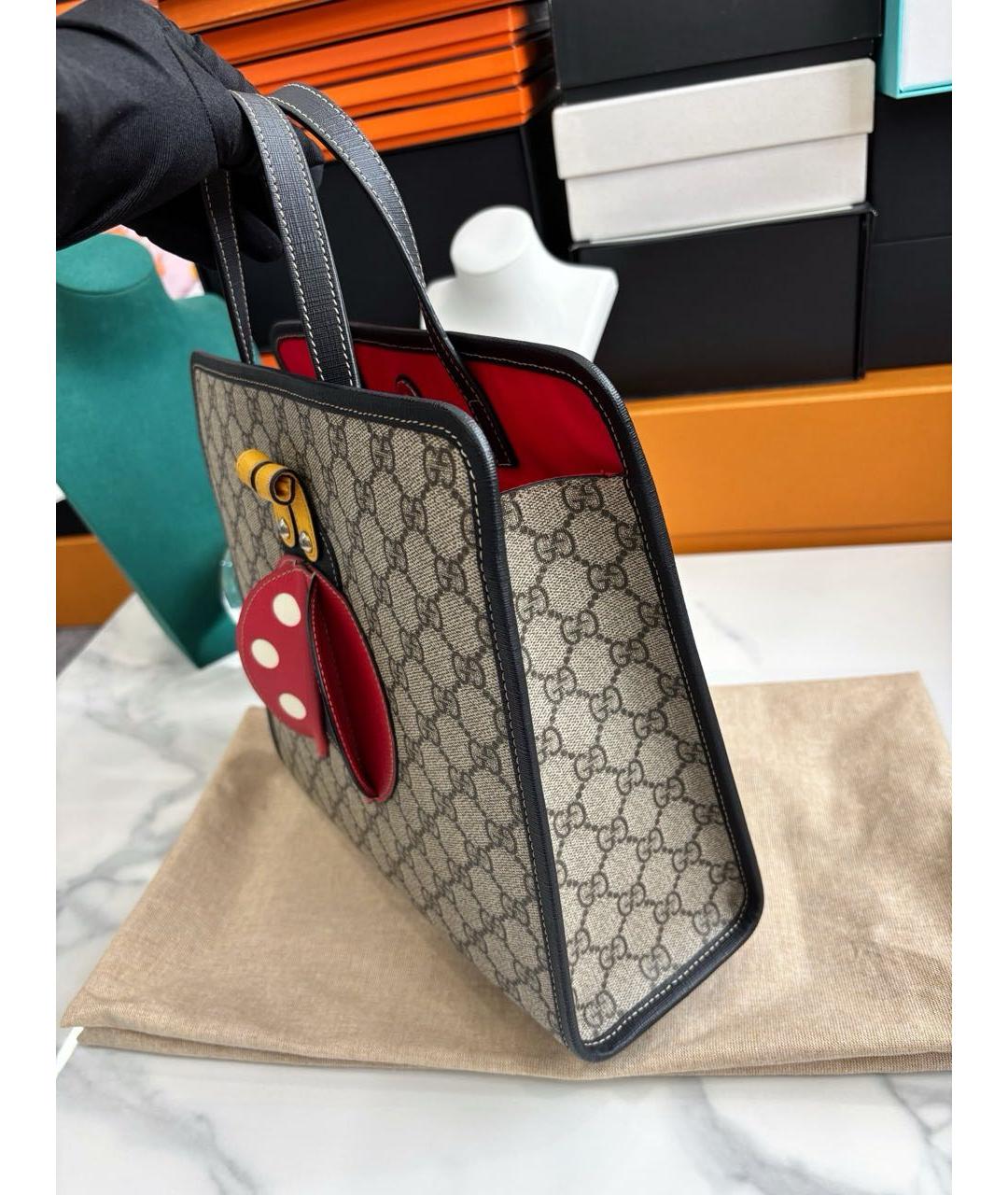 GUCCI Коричневая сумка тоут, фото 3