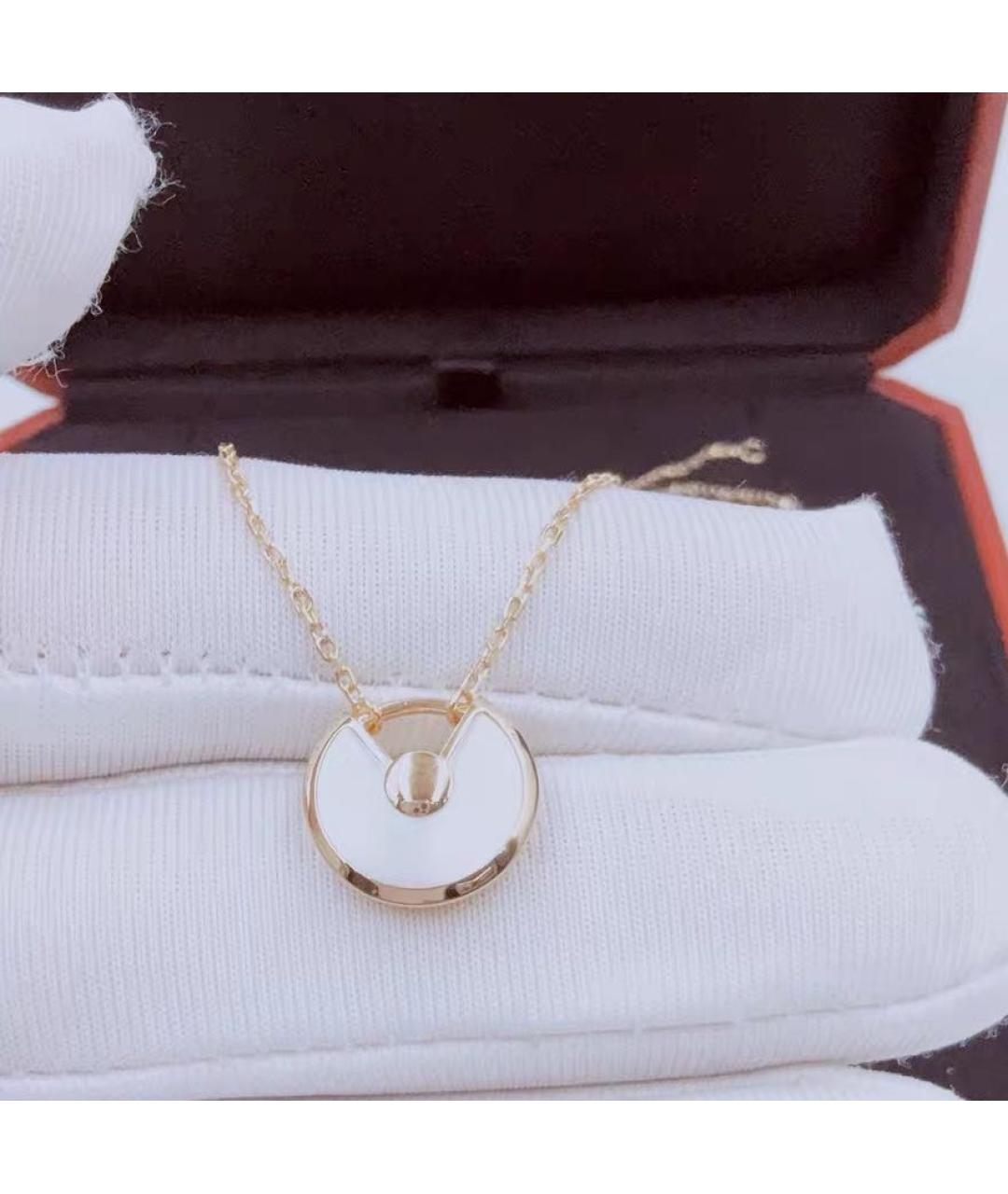 CARTIER Белое колье из желтого золота, фото 4