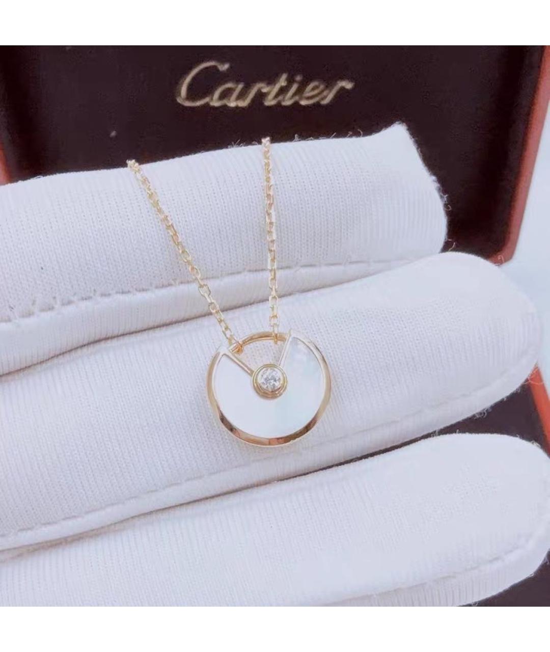 CARTIER Белое колье из желтого золота, фото 6