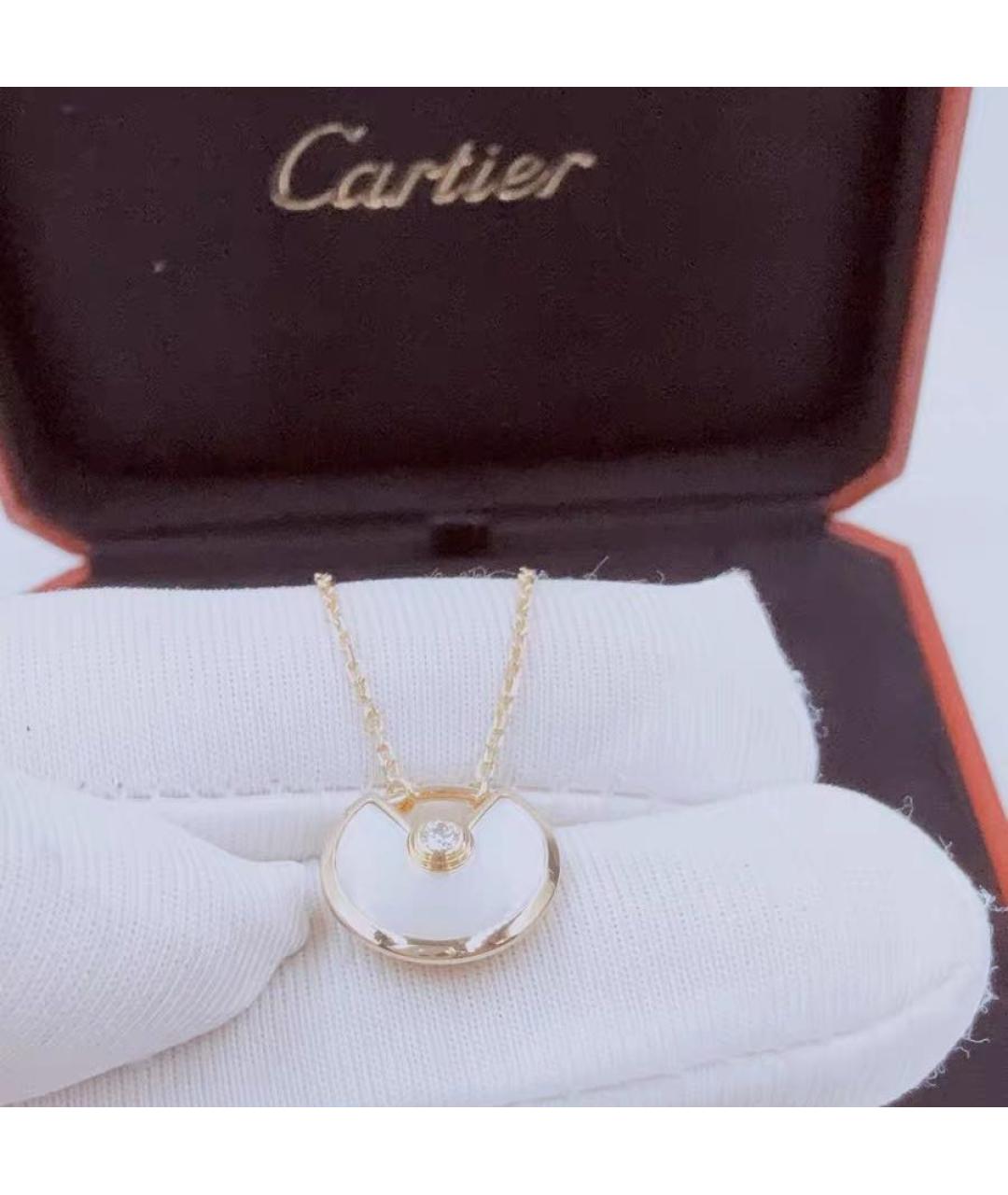CARTIER Белое колье из желтого золота, фото 3