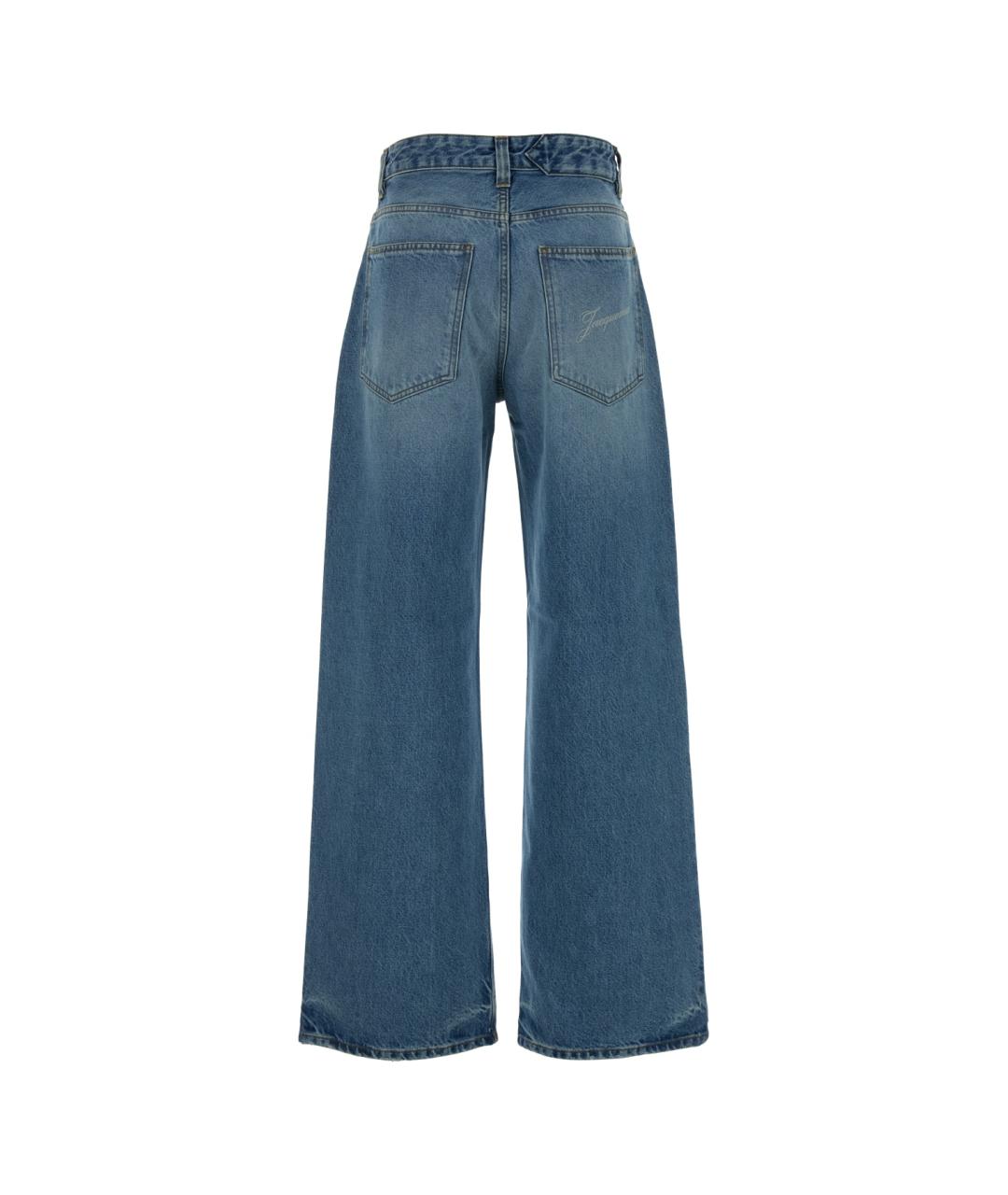 JACQUEMUS Синие хлопковые прямые джинсы, фото 2