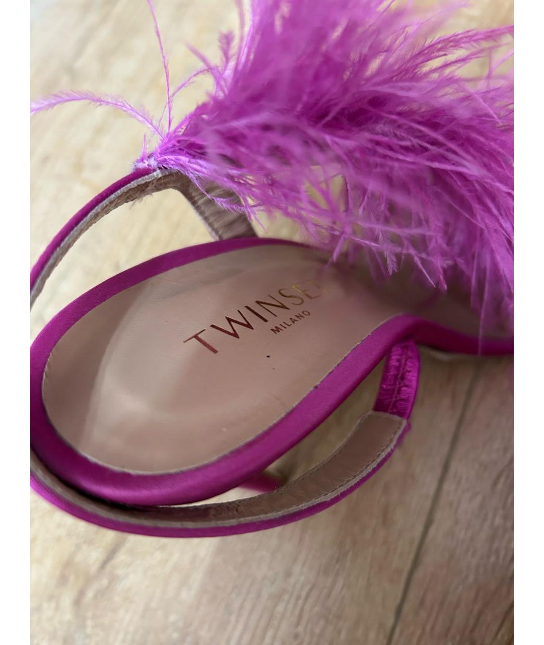 TWIN-SET Фуксия текстильные туфли, фото 5