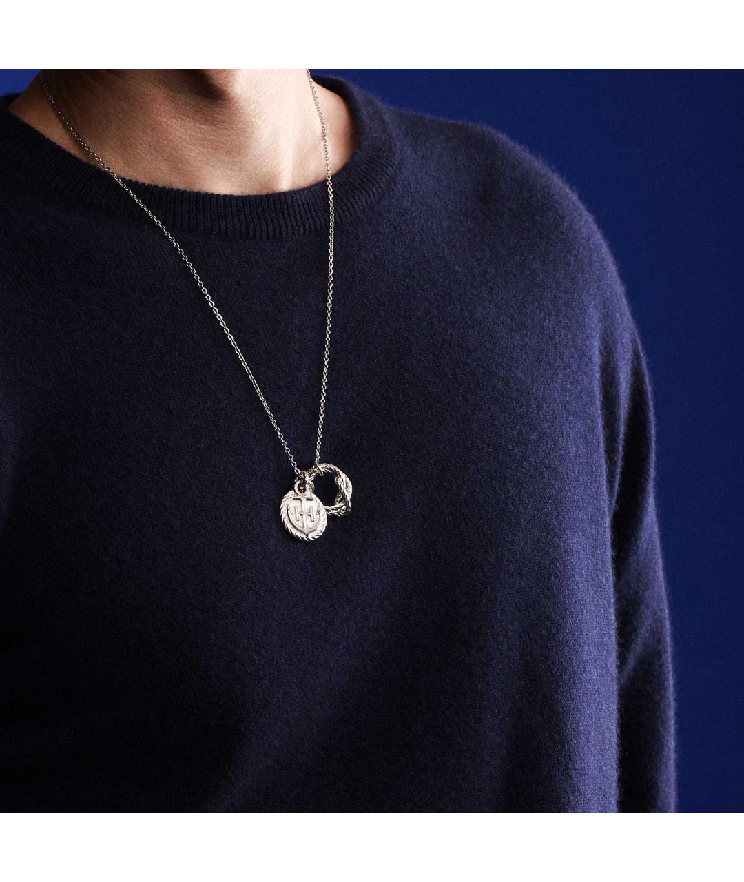 HERMES Серебряная металлическая цепочка/подвеска, фото 3