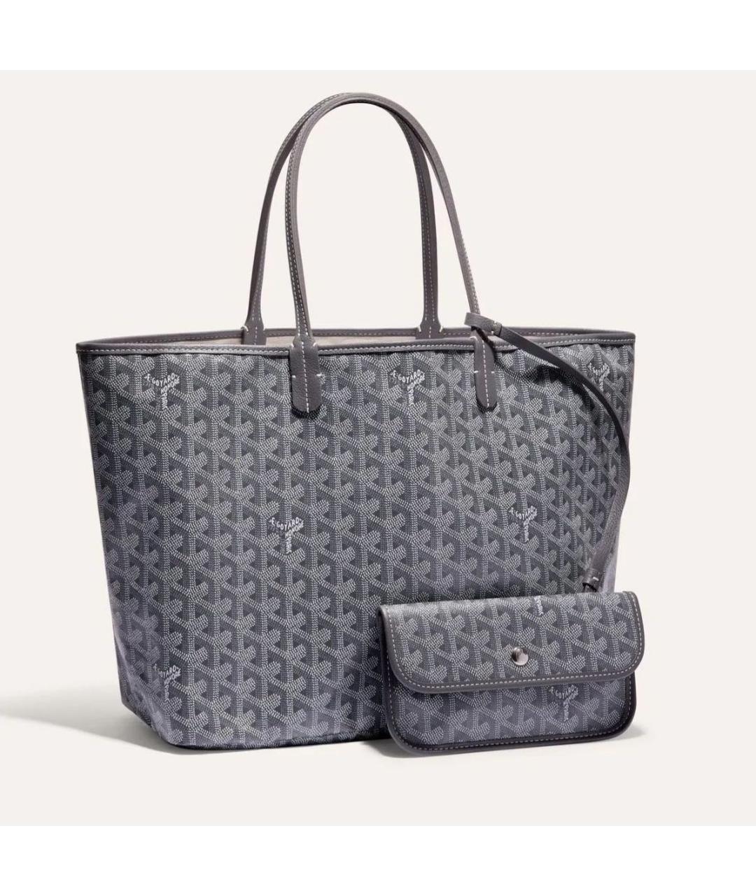 GOYARD Серая сумка тоут из искусственной кожи, фото 9