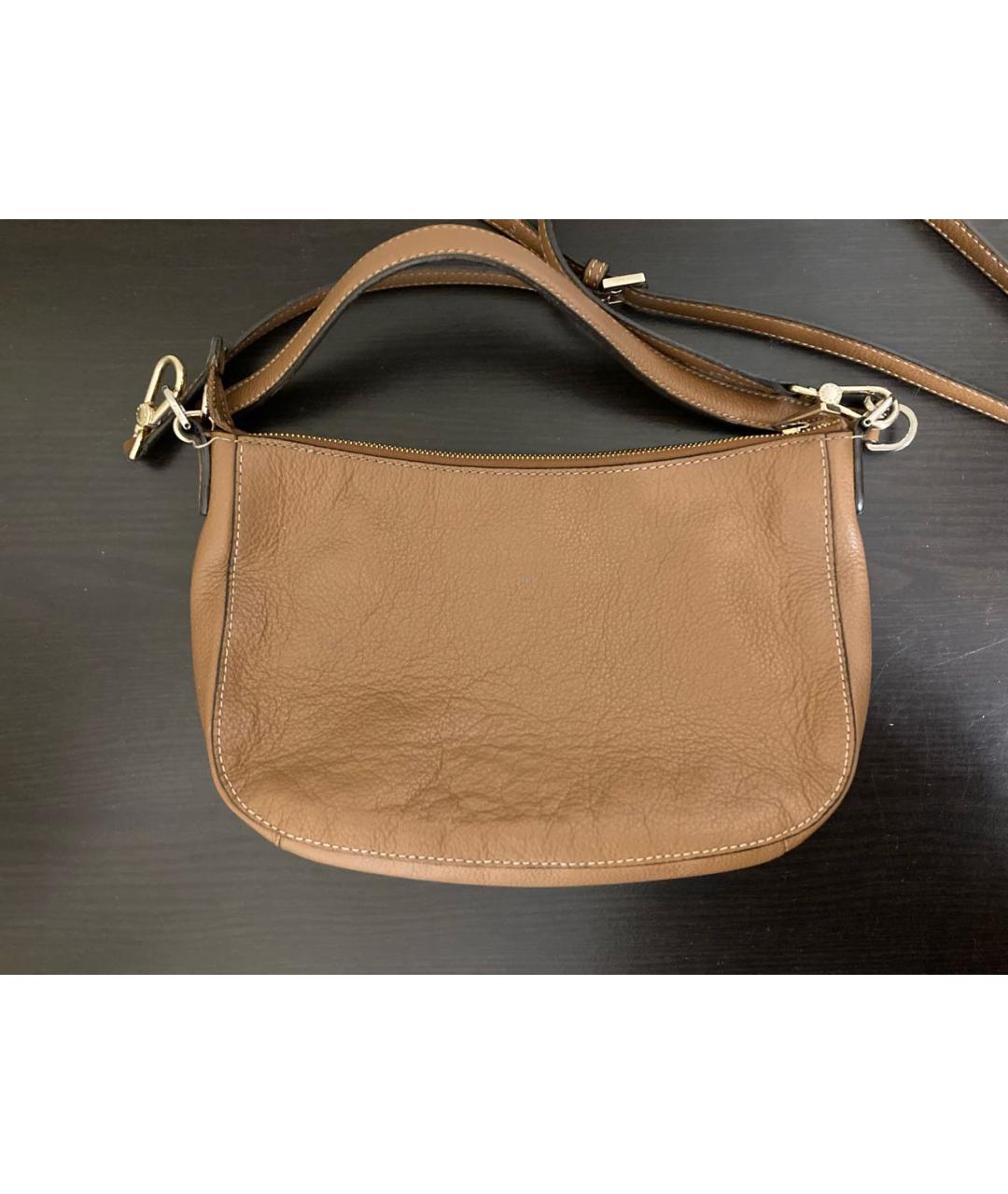 FURLA Коричневая кожаная сумка через плечо, фото 2
