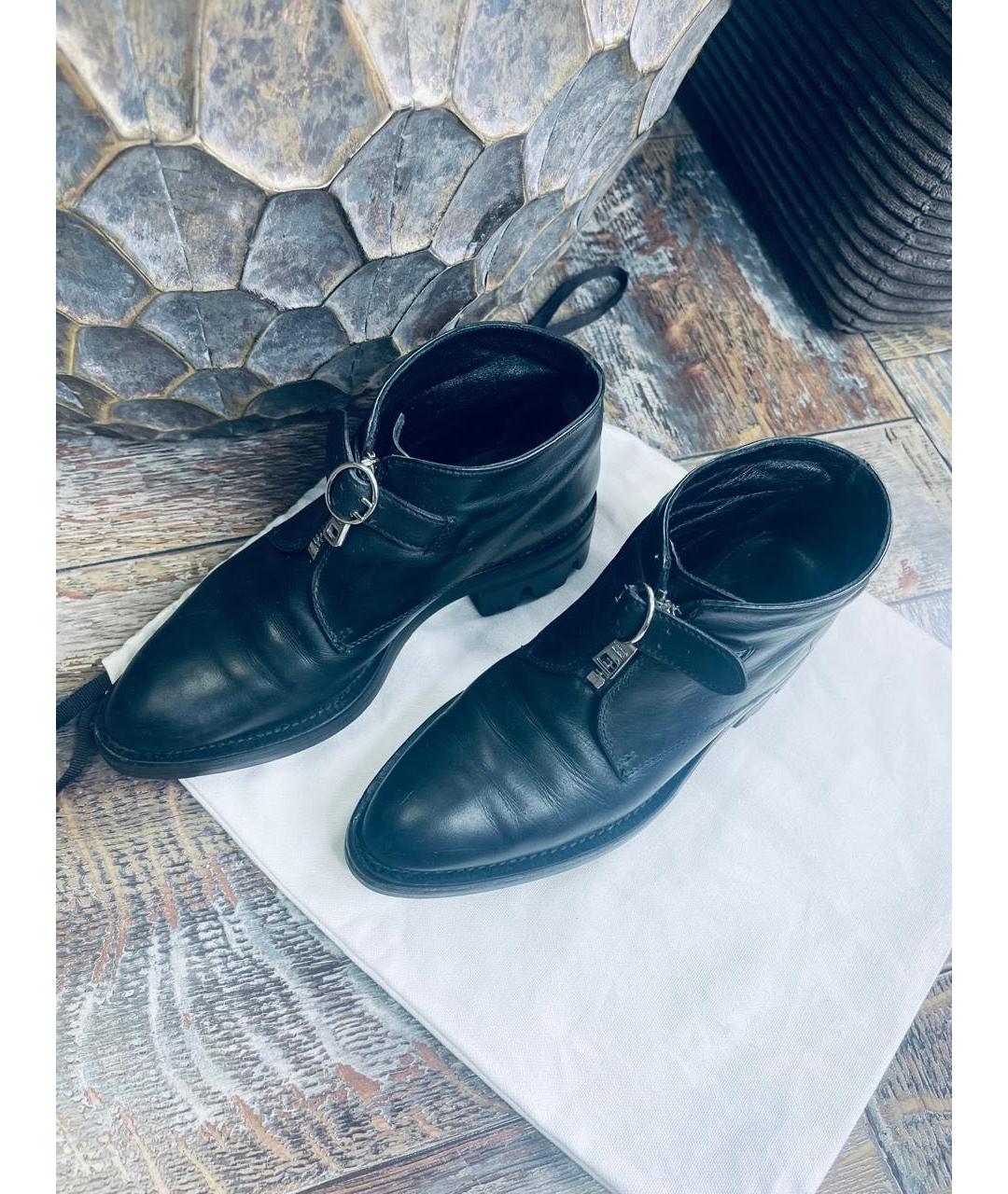 PRADA Черные кожаные ботинки, фото 5