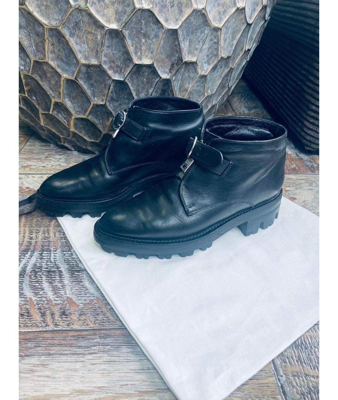 PRADA Черные кожаные ботинки, фото 8