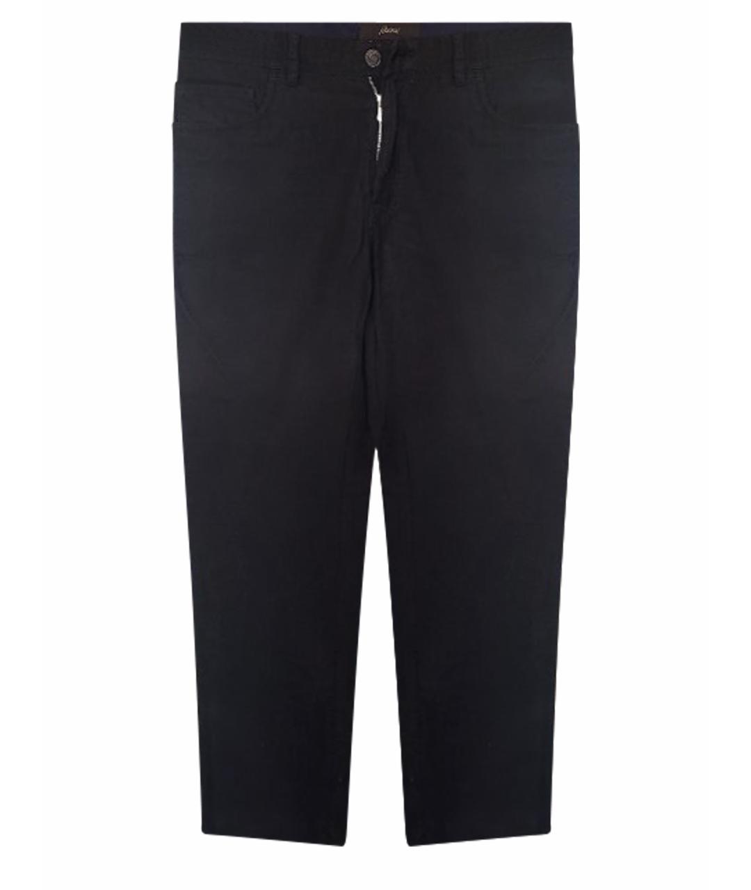 BRIONI Черные хлопковые прямые джинсы, фото 1