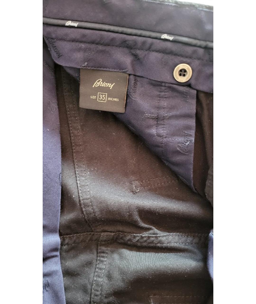 BRIONI Черные хлопковые прямые джинсы, фото 5