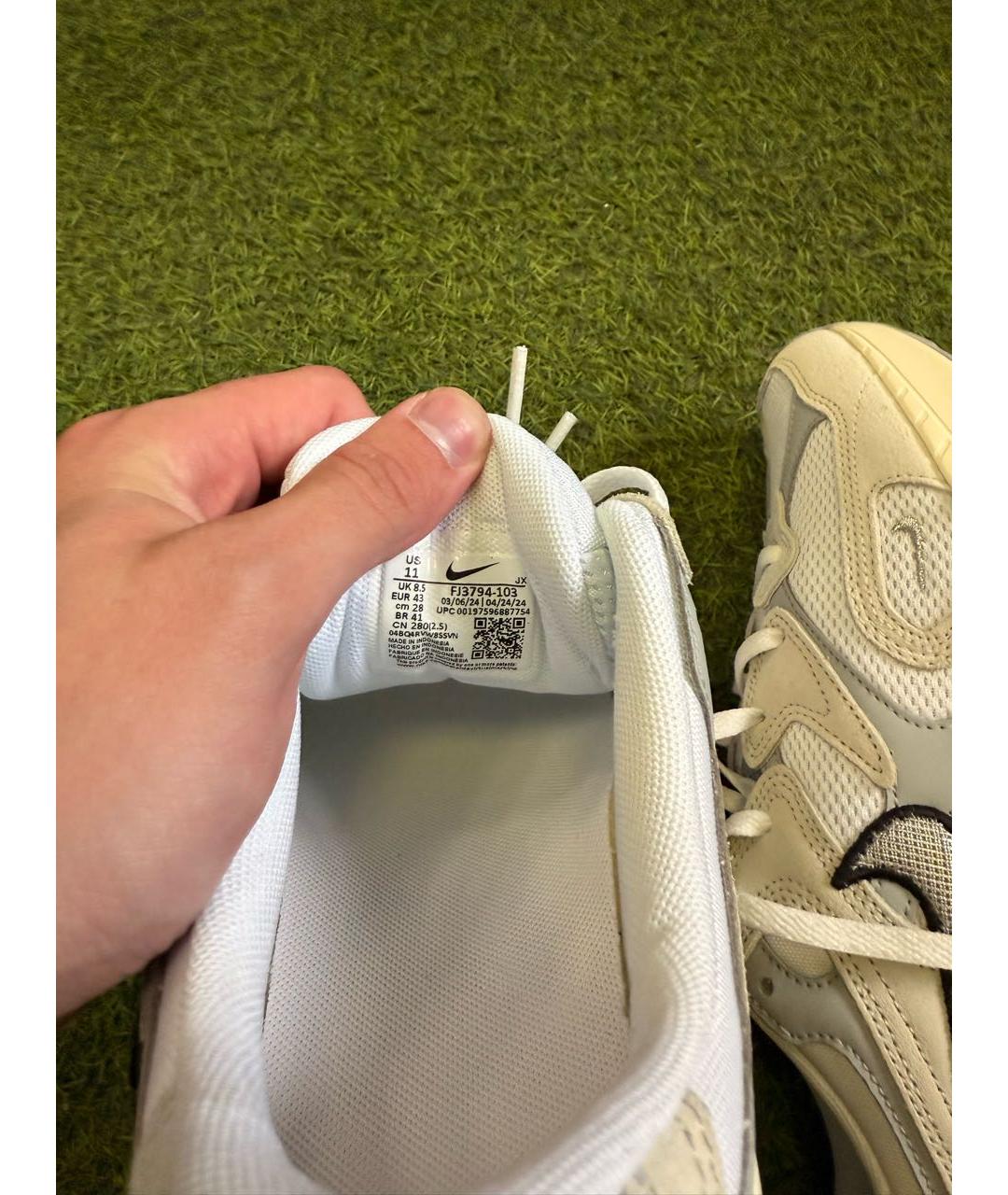 NIKE Серые резиновые низкие кроссовки / кеды, фото 8