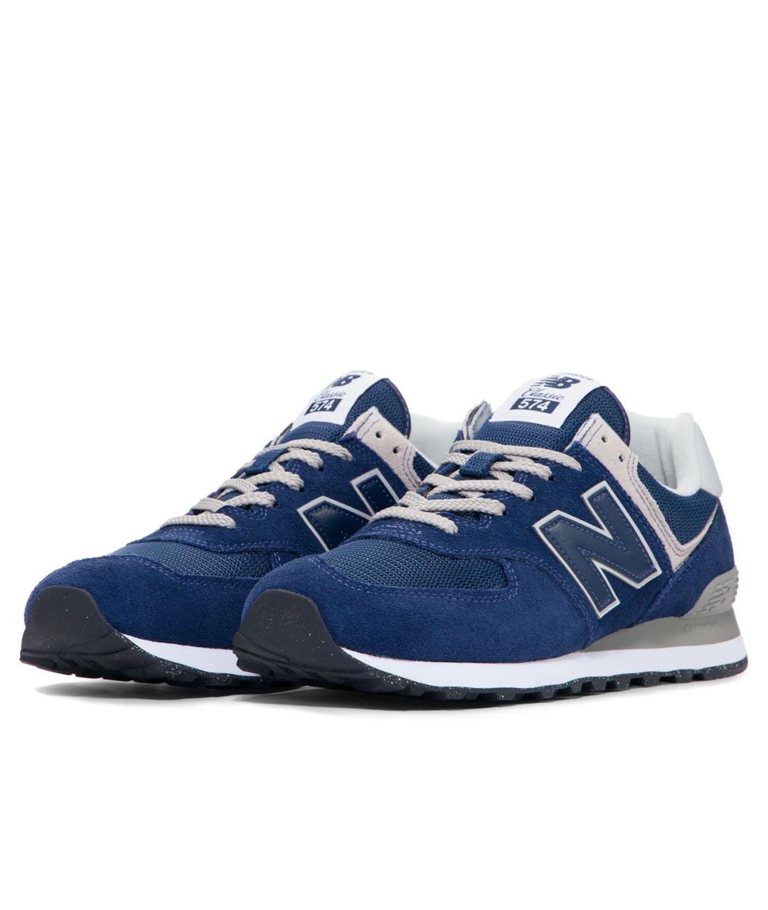 NEW BALANCE Темно-синие текстильные низкие кроссовки / кеды, фото 2