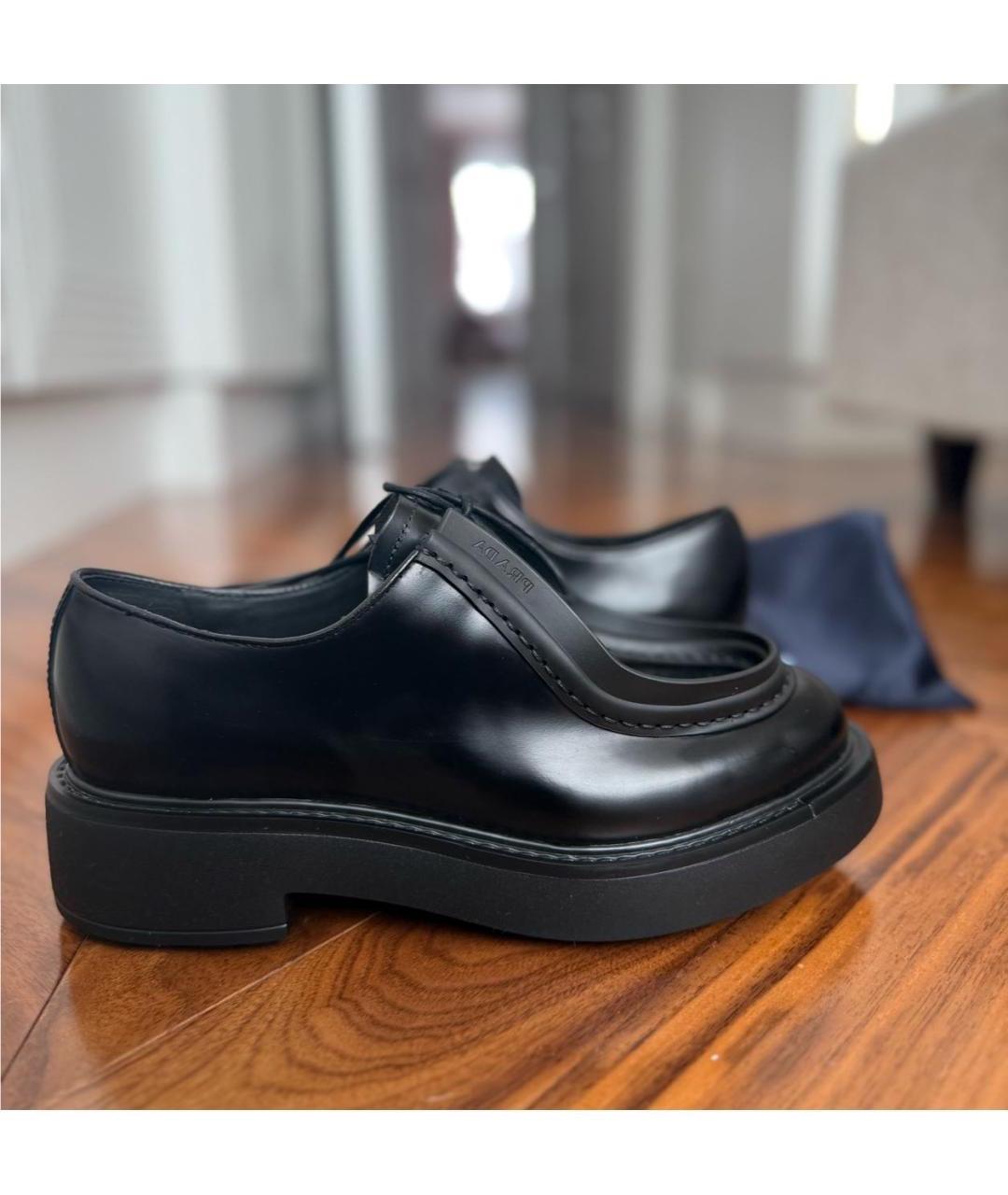 PRADA Черные кожаные лоферы, фото 10
