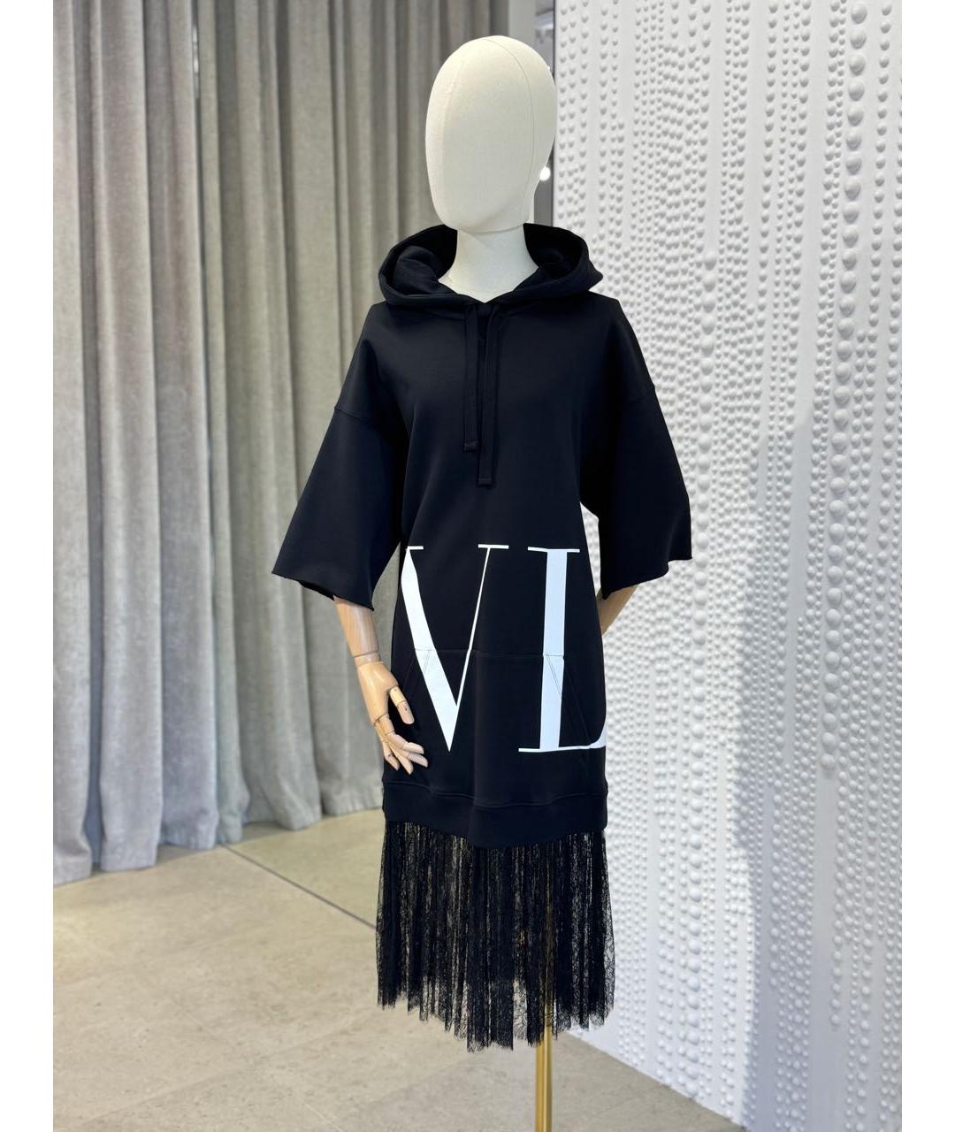 VALENTINO Черное хлопковое повседневное платье, фото 6