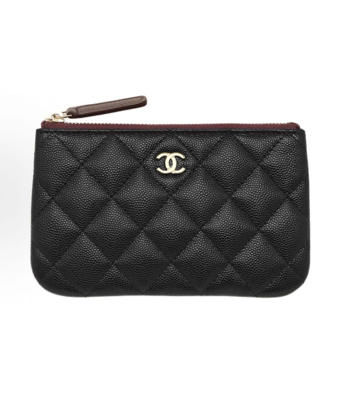 CHANEL Черная кожаная косметичка, фото 3