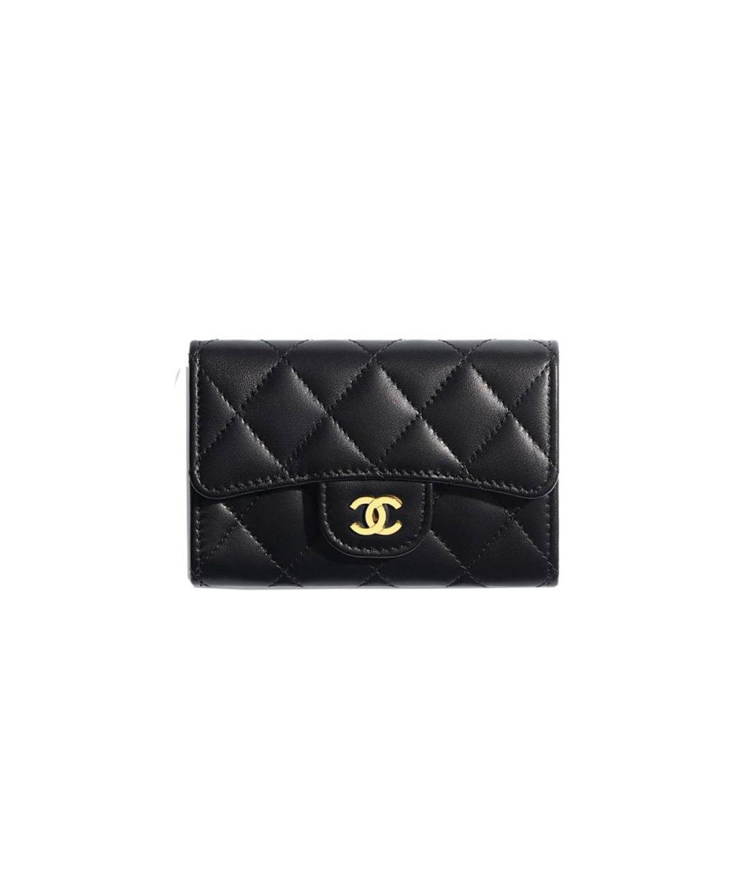 CHANEL Черный кожаный кардхолдер, фото 1