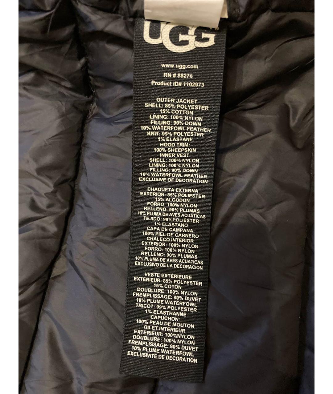 UGG AUSTRALIA Темно-синяя полиэстеровая парка, фото 5