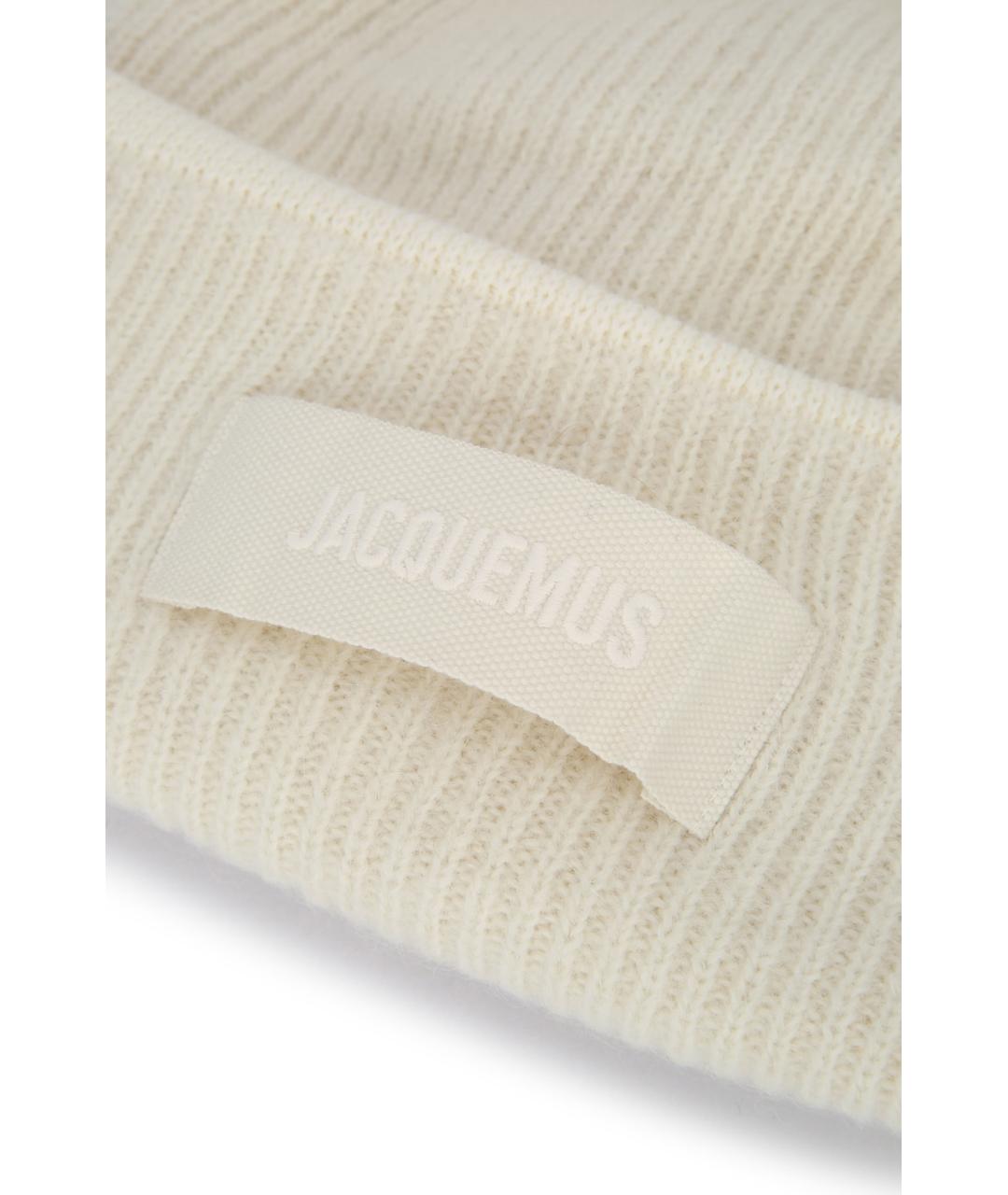 JACQUEMUS Белая шерстяная шапка, фото 2