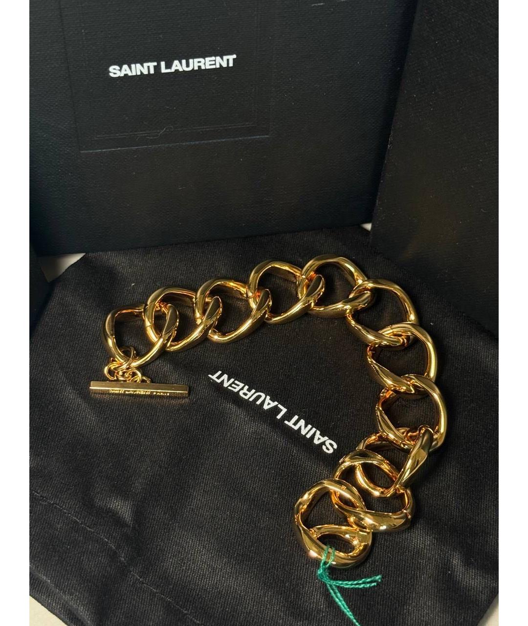 SAINT LAURENT Золотой браслет, фото 6