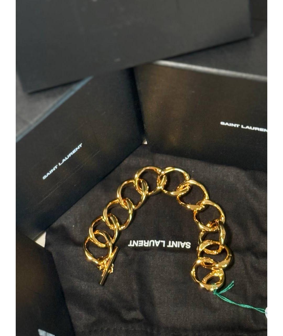 SAINT LAURENT Золотой браслет, фото 4