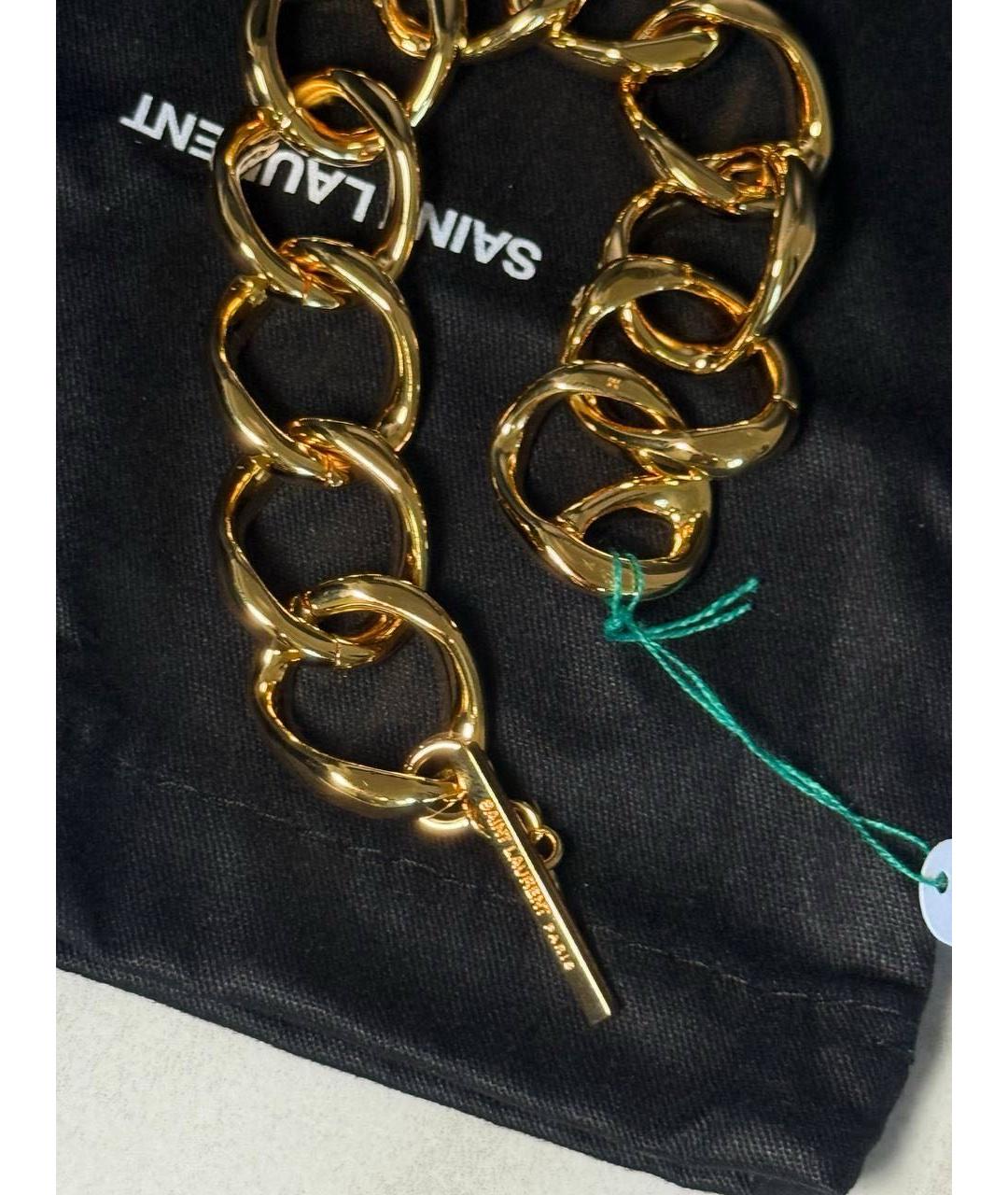 SAINT LAURENT Золотой браслет, фото 3