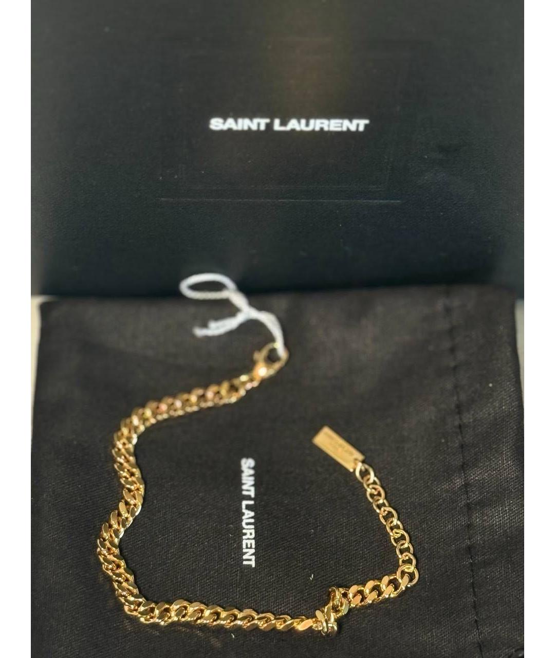 SAINT LAURENT Золотой браслет, фото 4