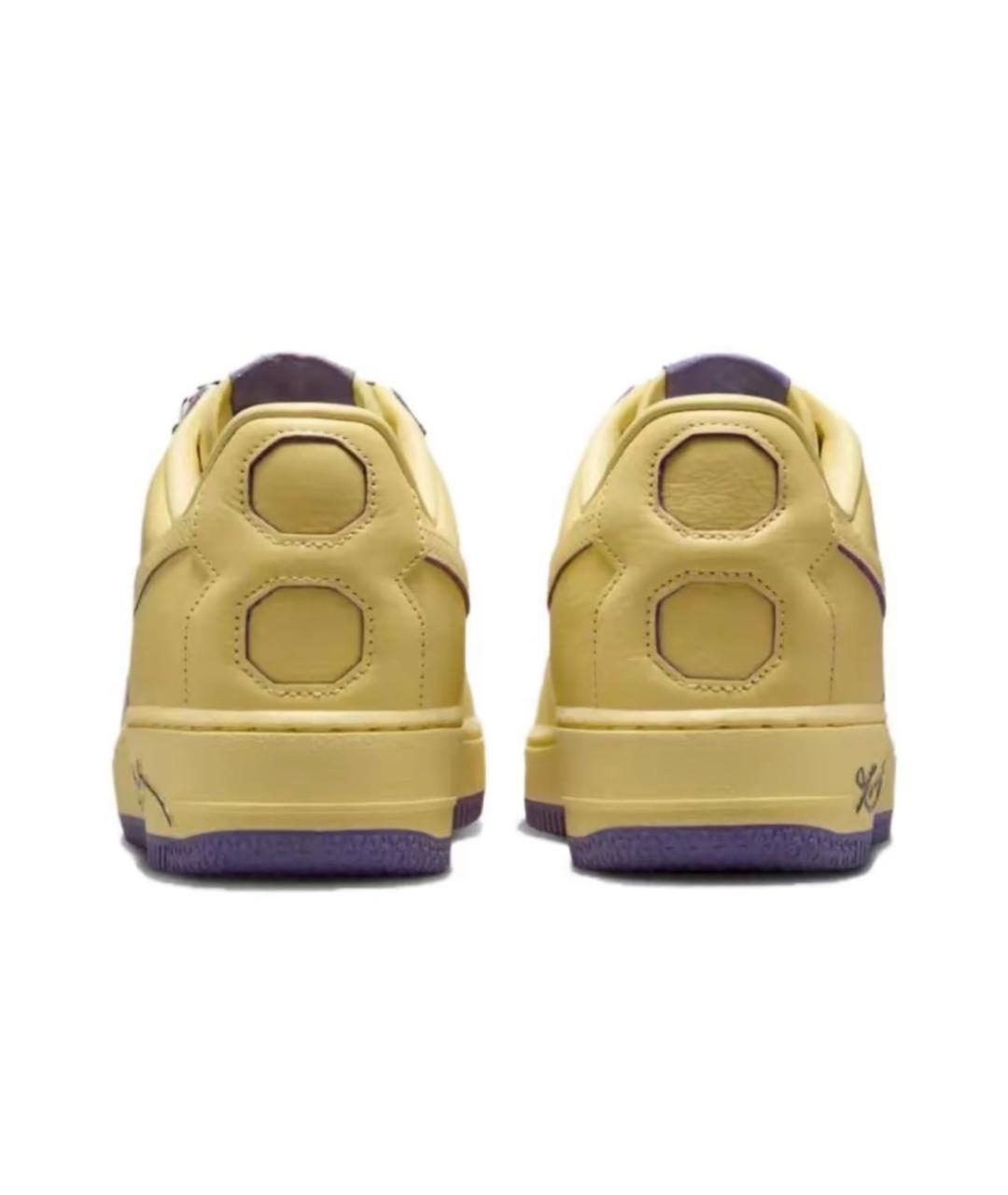 NIKE Желтые кожаные низкие кроссовки / кеды, фото 4